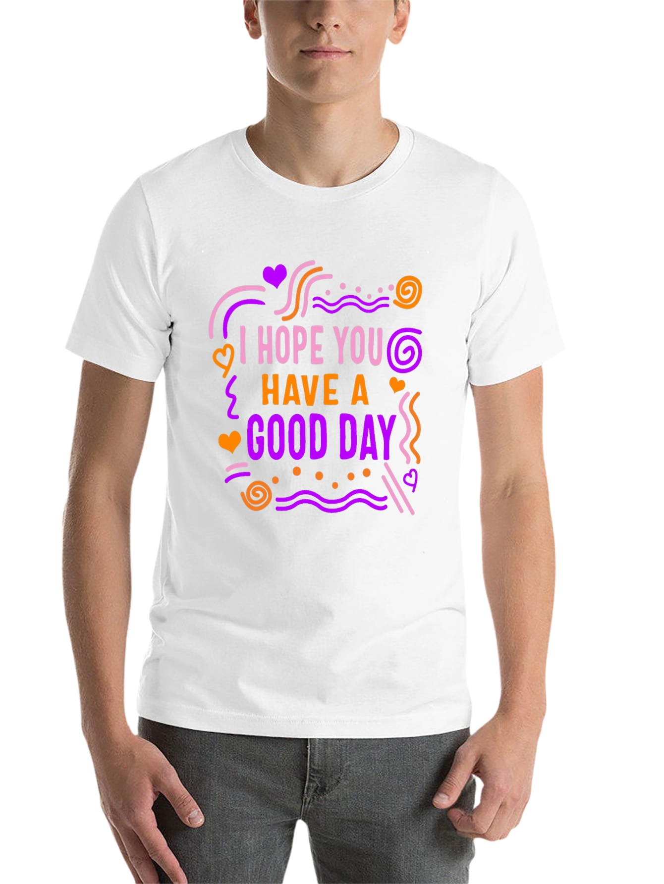 Black I Hope You Have A Good Day Graphic Tee view 14