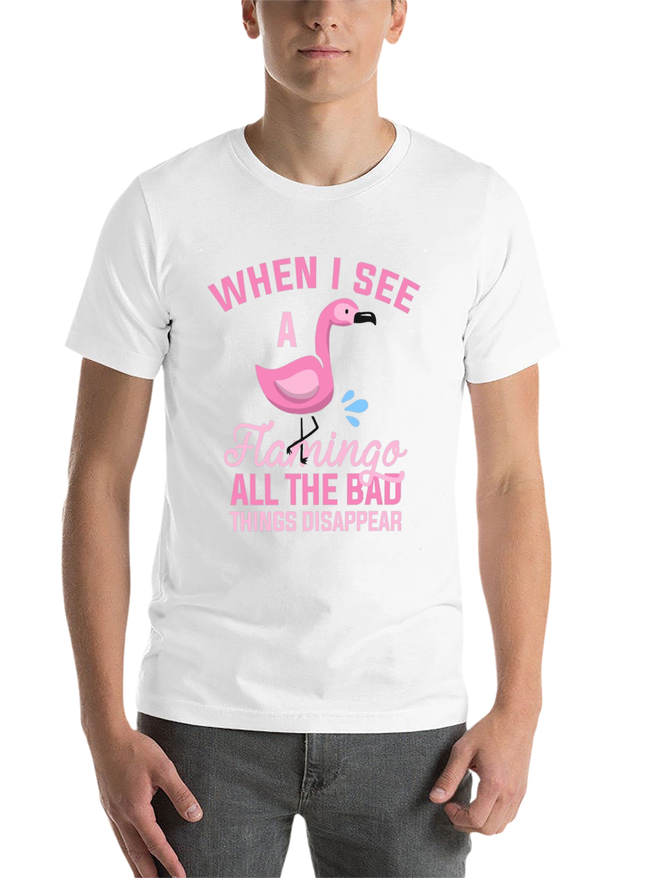 Black Flamingo T-Shirt: When I See A Flamingo... view 14