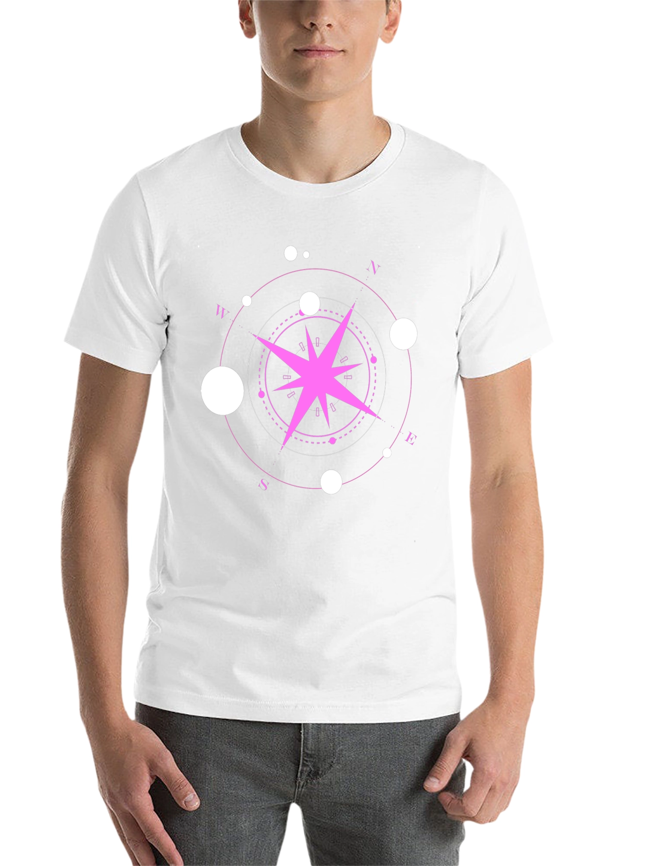 Black Compass Rose Graphic Tee - Black view 14