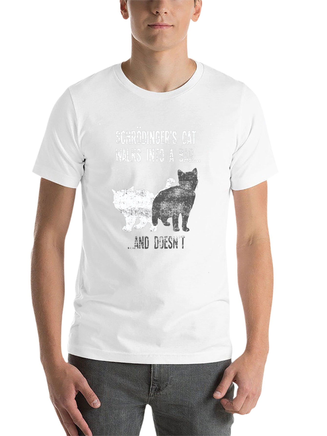 Black Schrödinger's Cat Novelty T-Shirt view 14