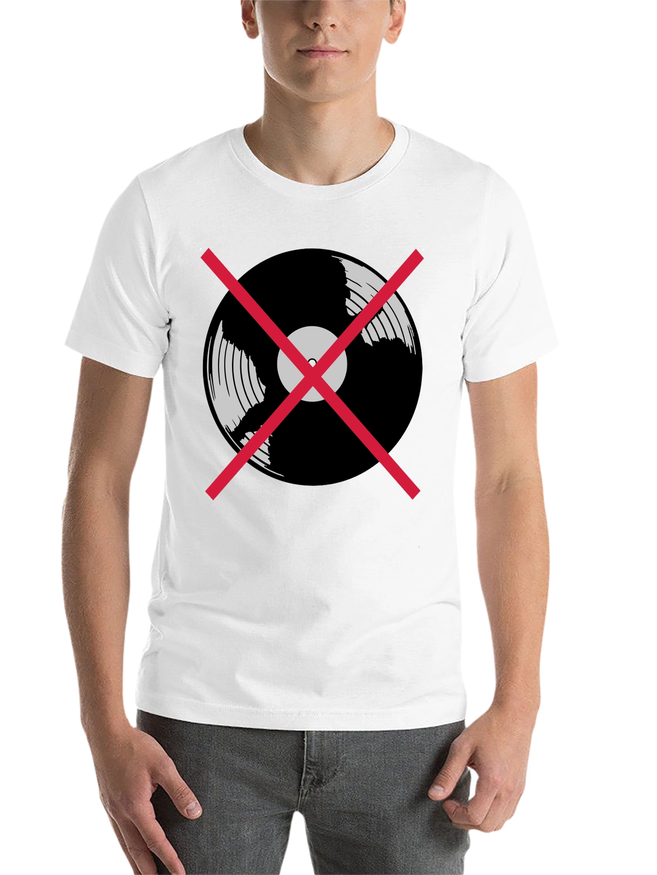 Black No Vinyl T-Shirt - Music Lover Tee view 14