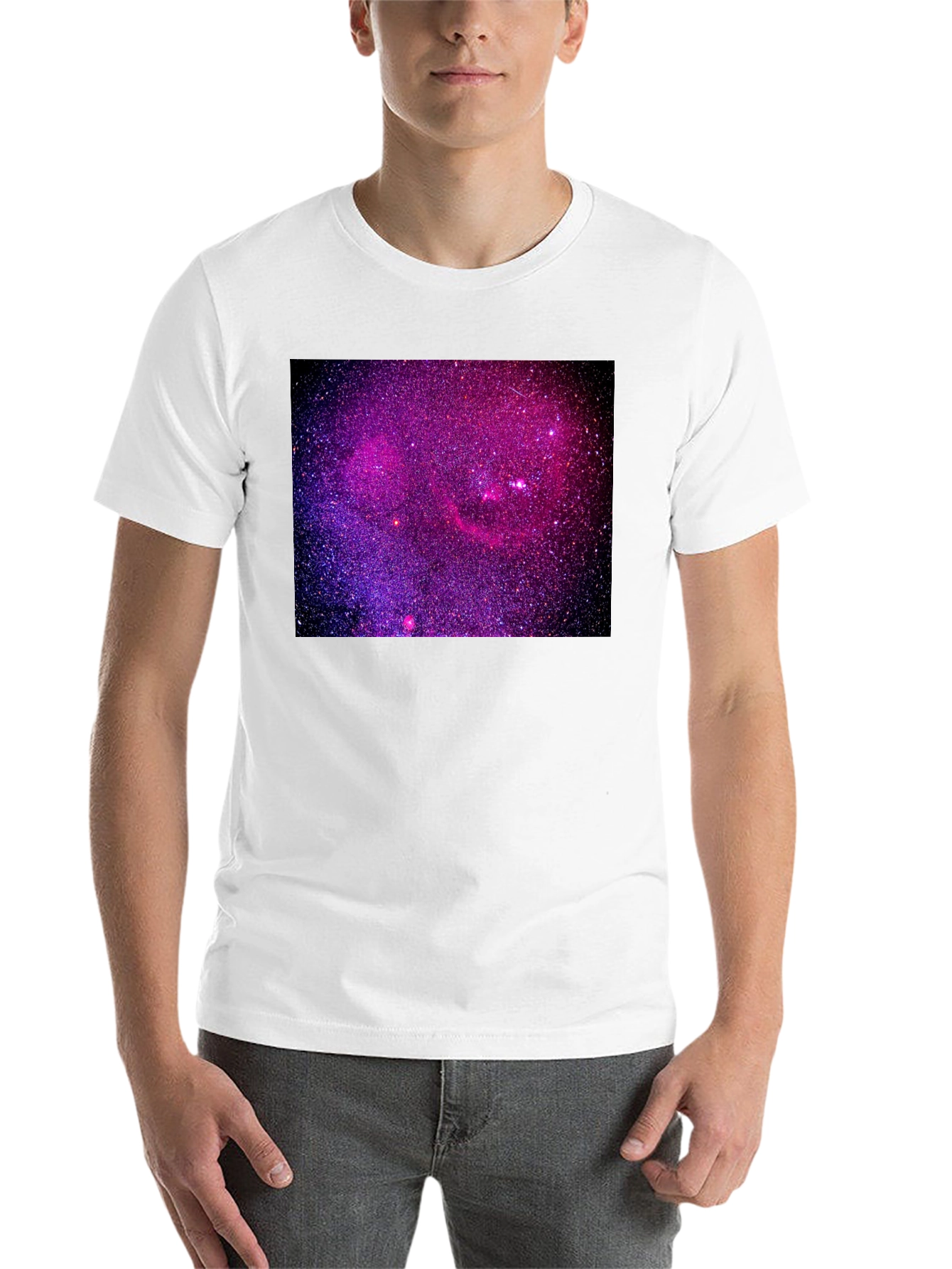 Black Galaxy Print Black T-Shirt view 14