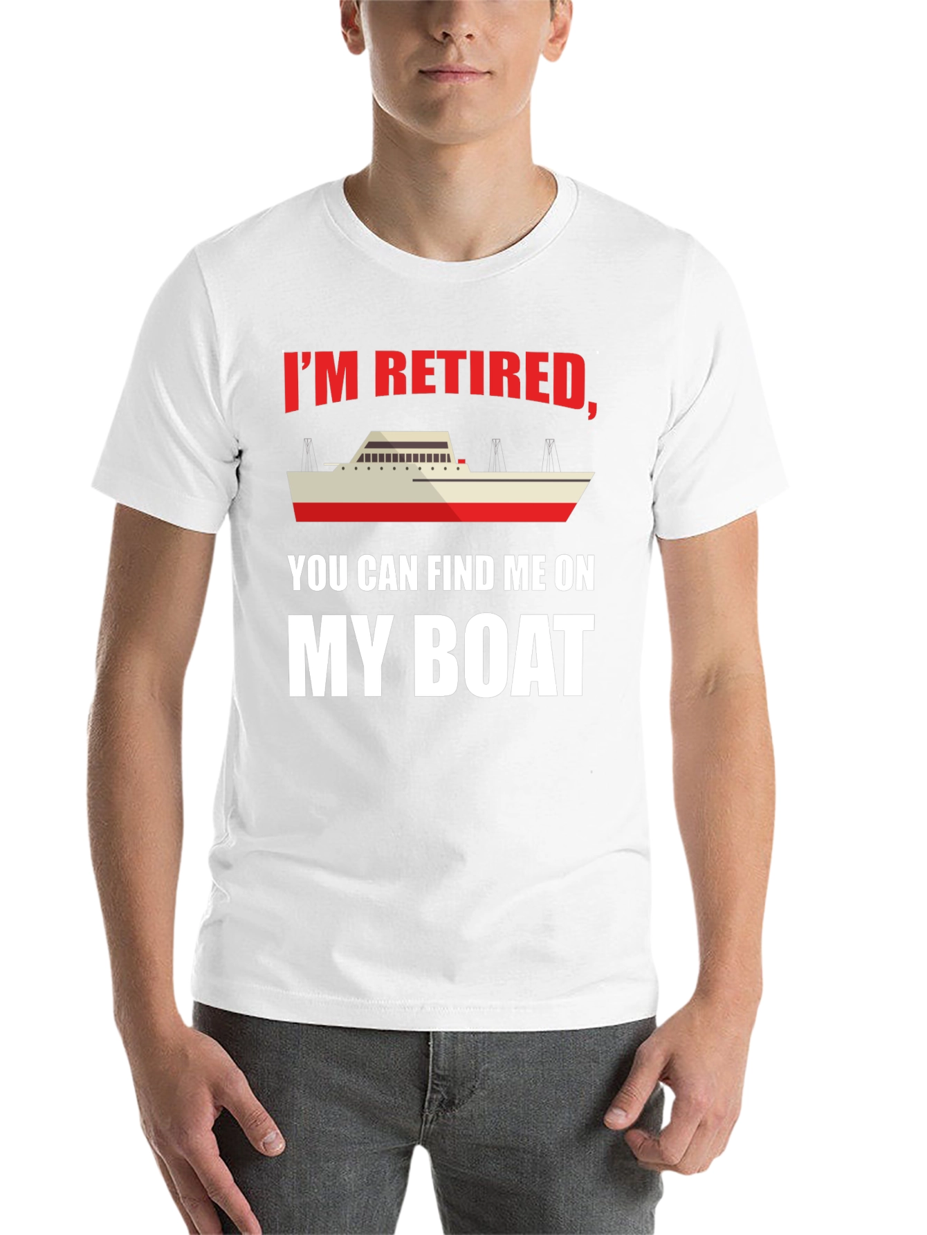 Black Retired Boat Lover T-Shirt view 14