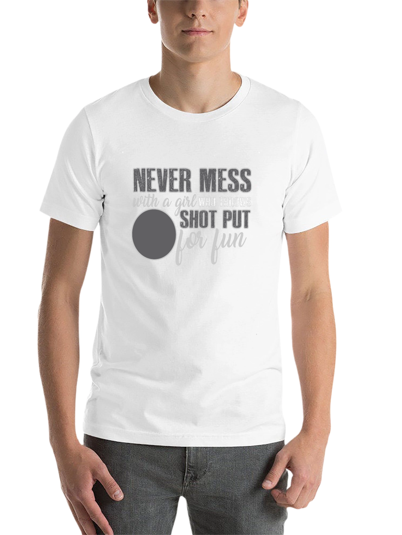 Shot Put Girl T-Shirt - Never Mess - 14