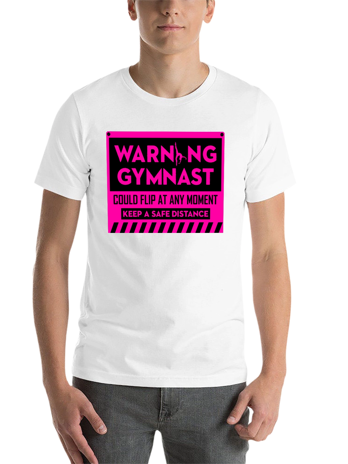 Warning Gymnast T-Shirt - Keep a Safe Distance - 14