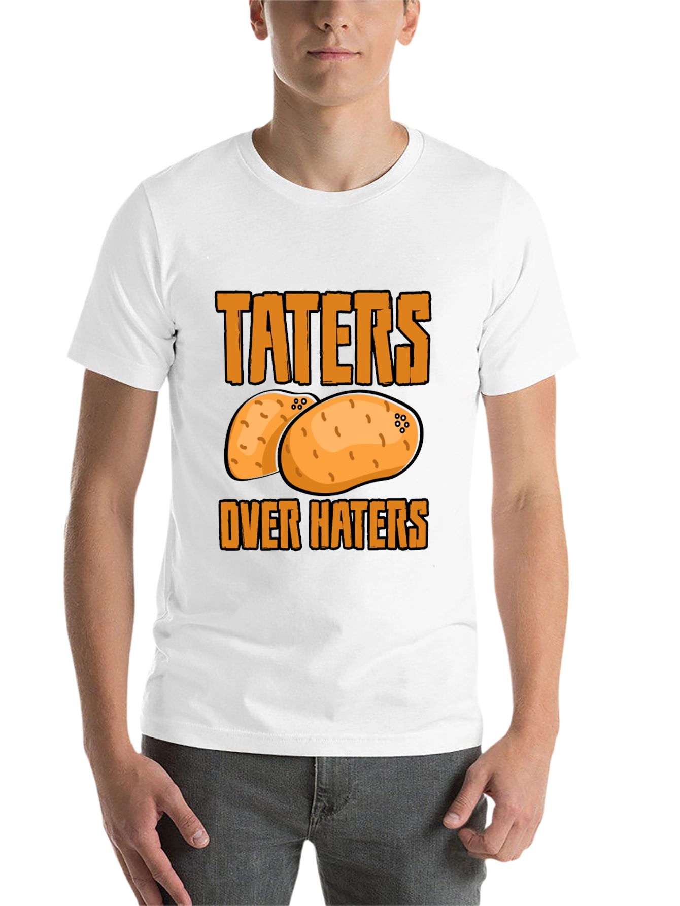 Black Taters Over Haters Graphic Tee view 14