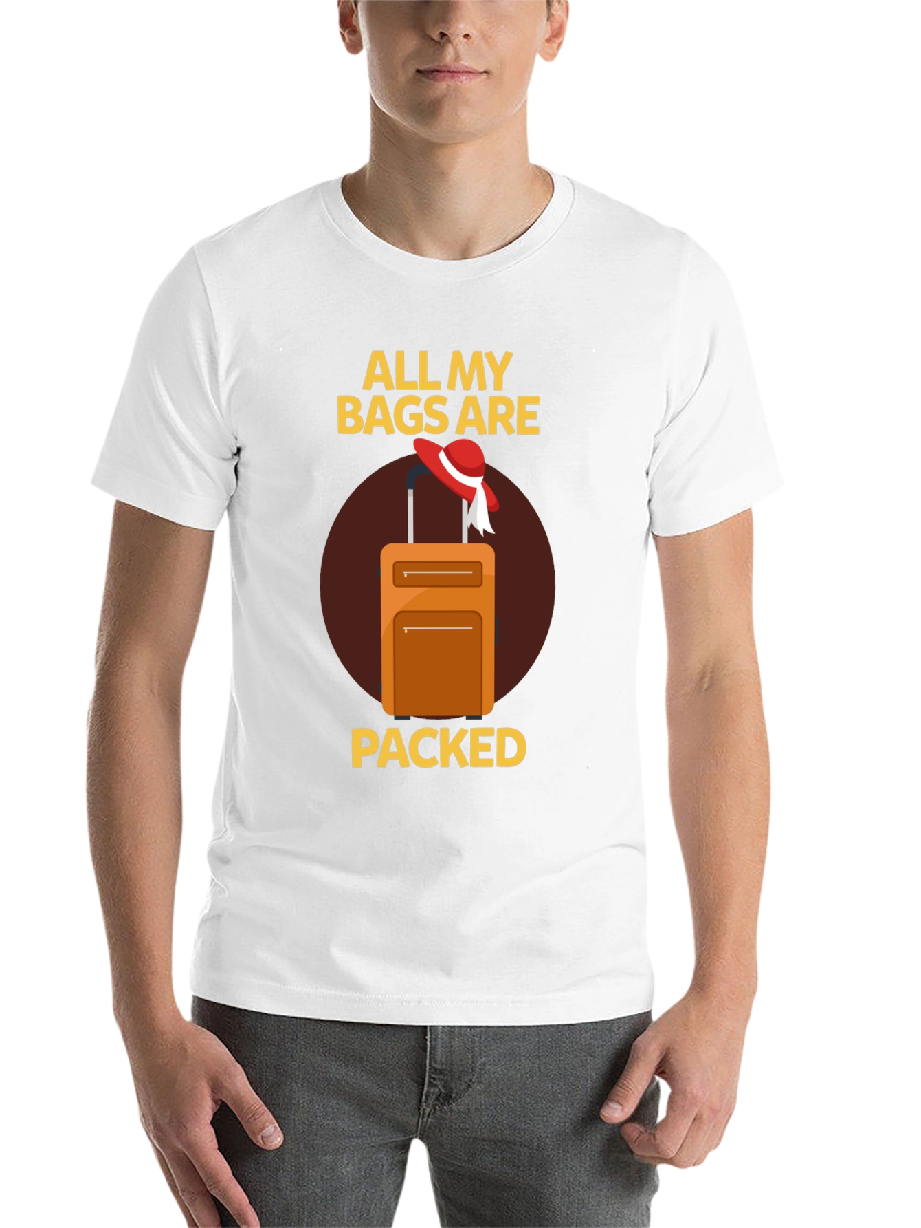 Black All My Bags Are Packed T-Shirt - Travel Ready! view 14