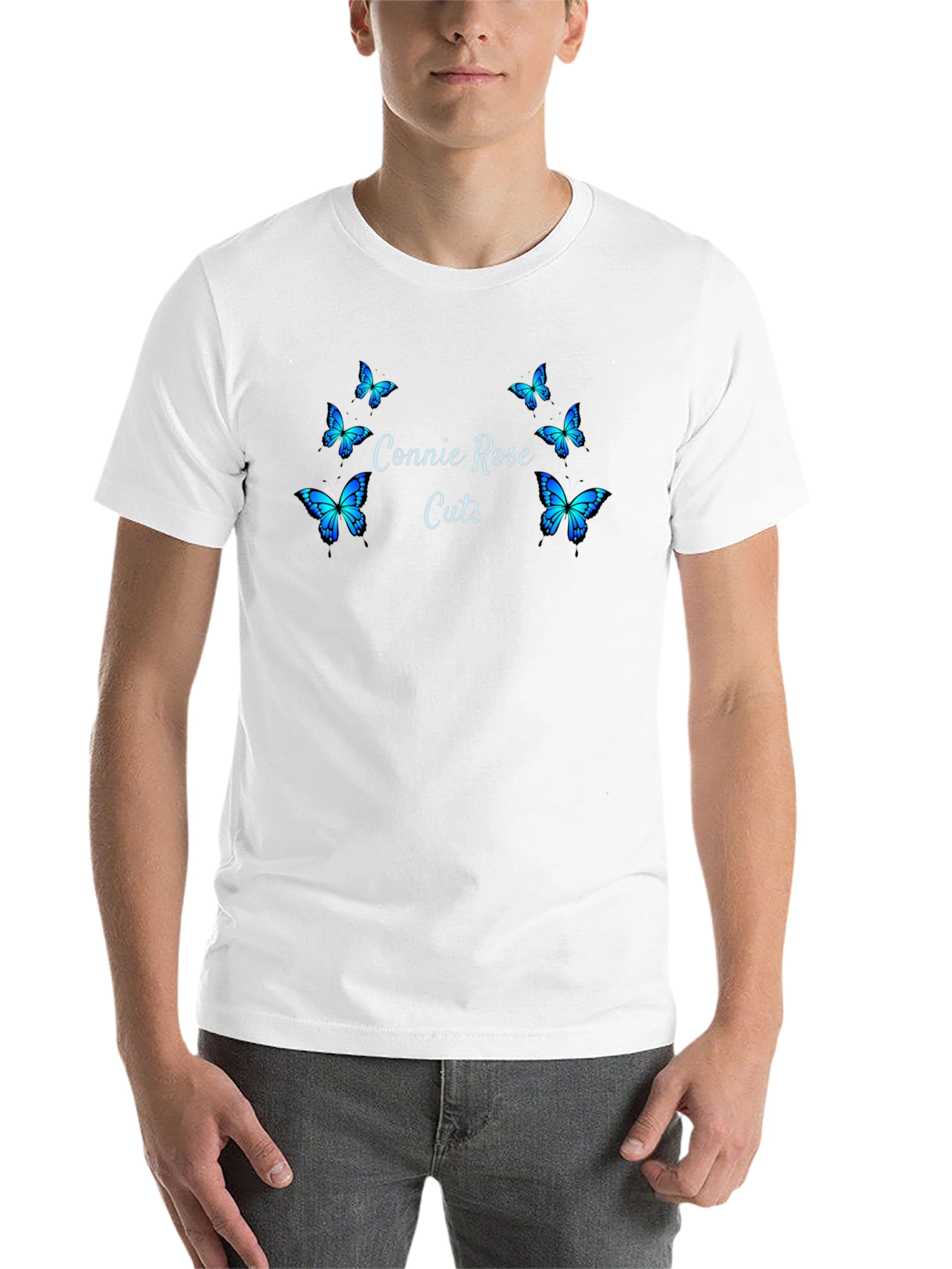 Black Connie Rose Cuts Butterfly Graphic Tee - Black view 14
