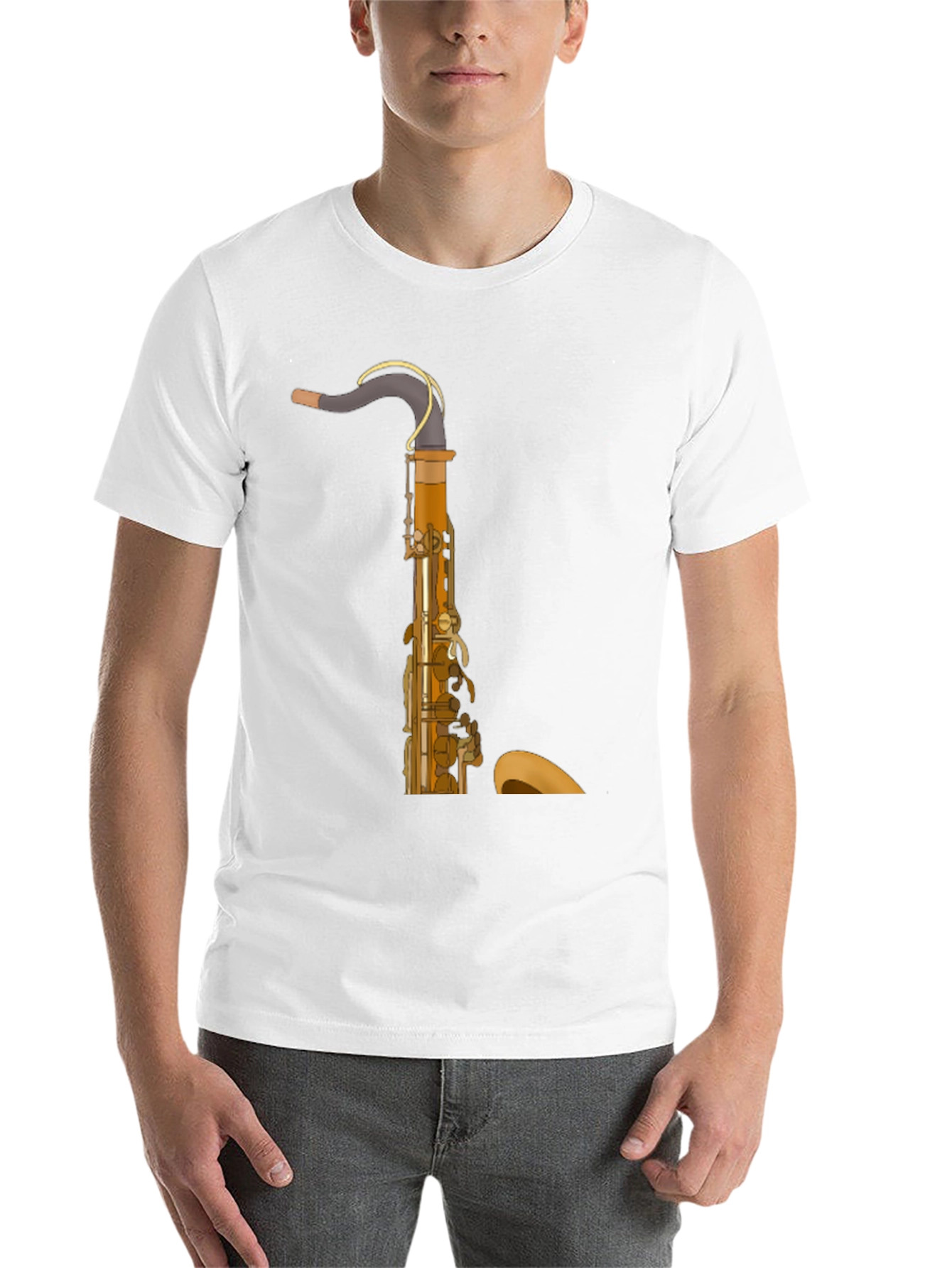 Black Saxophone Graphic T-Shirt - Musician Style view 14