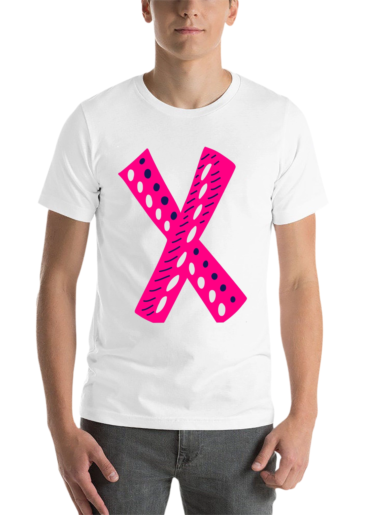 Black Pink X Graphic Tee - Casual Black T-Shirt view 14