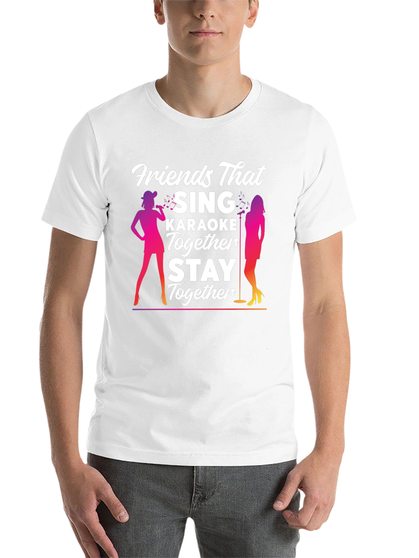 Black Friends Karaoke T-Shirt - Sing Together, Stay Together! view 14