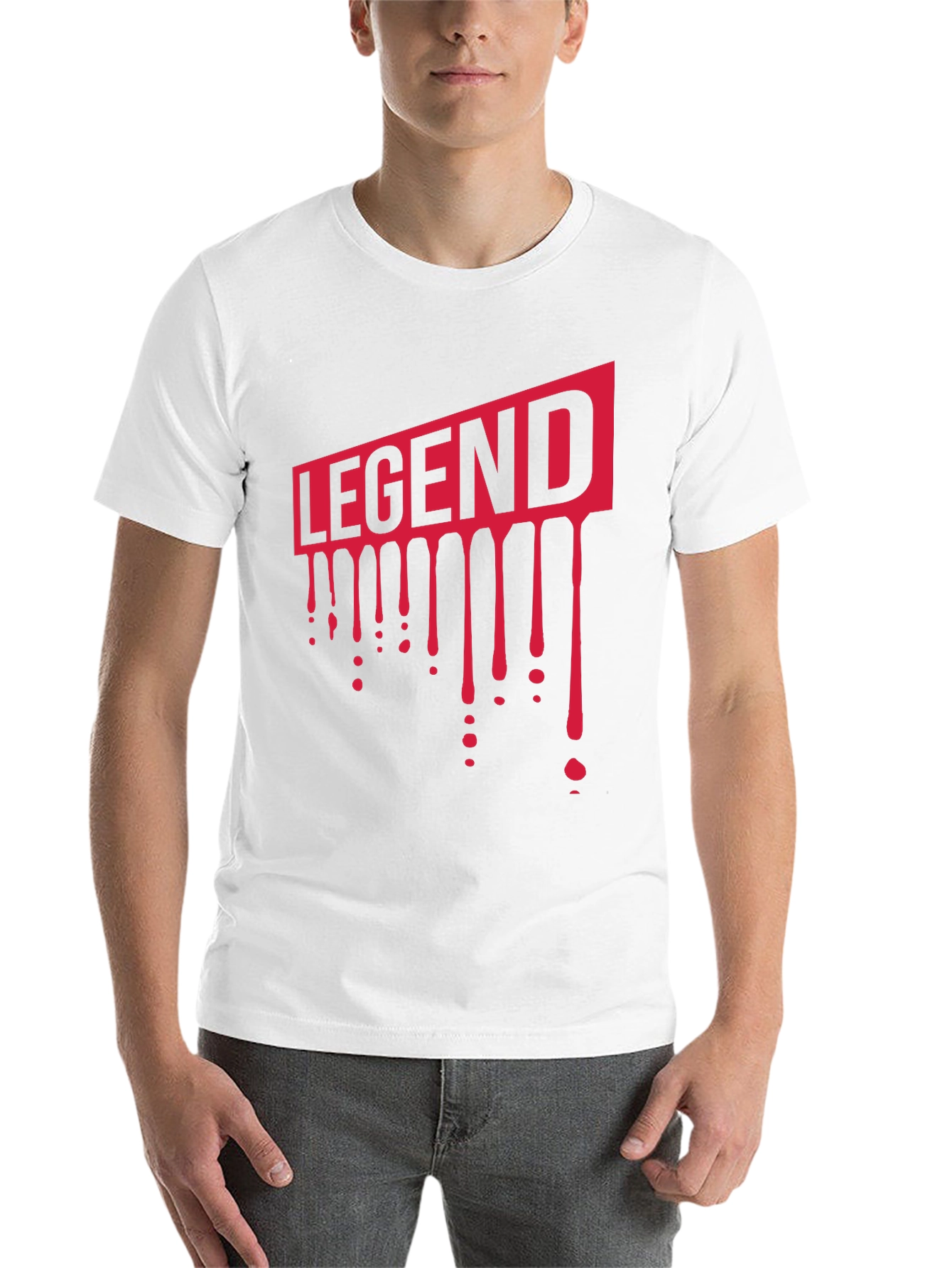 Black Legend Drip Graphic Tee - Black Casual Shirt view 14