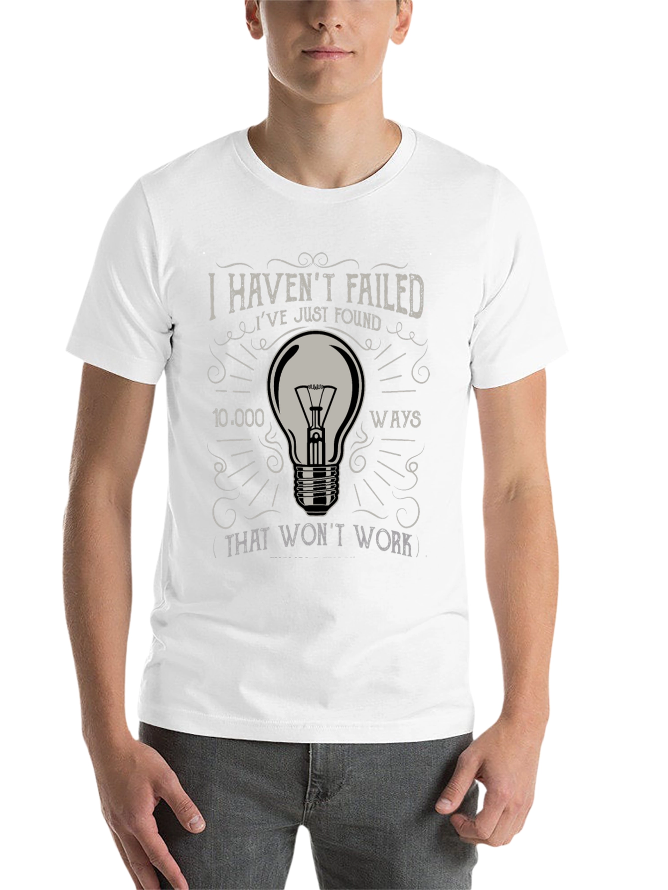 Black Men's "I Haven't Failed" Graphic Tee view 14