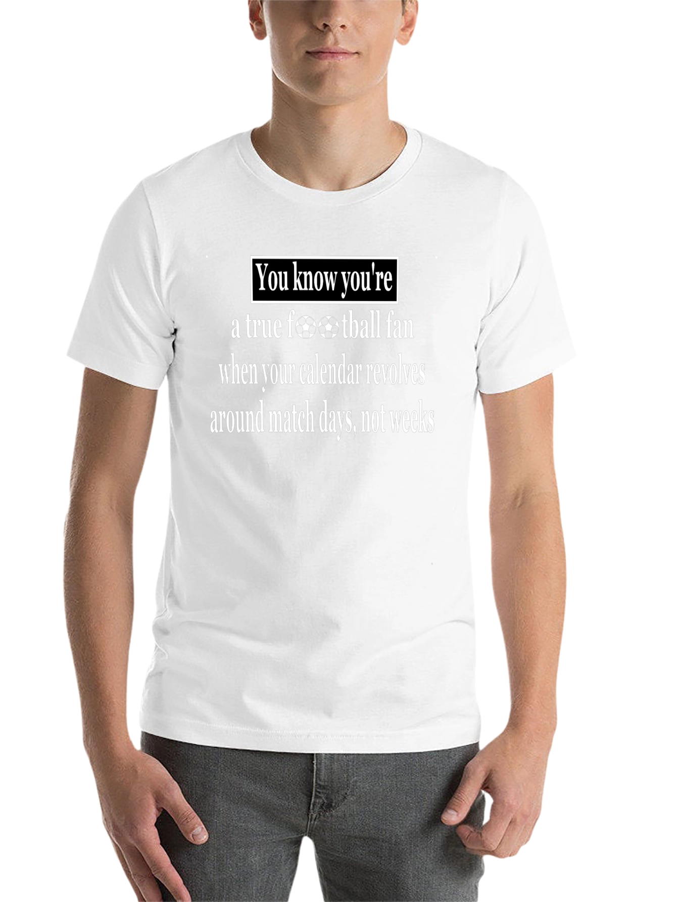 Black True Football Fan Black T-Shirt view 14