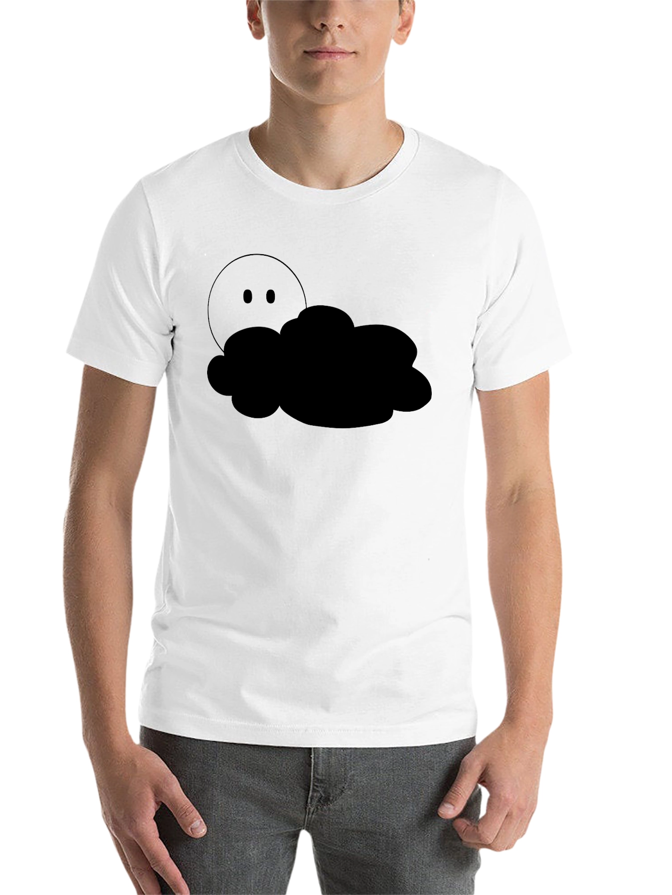 Black Cloudy Hideaway Graphic Tee - Black Cotton Comfort view 14