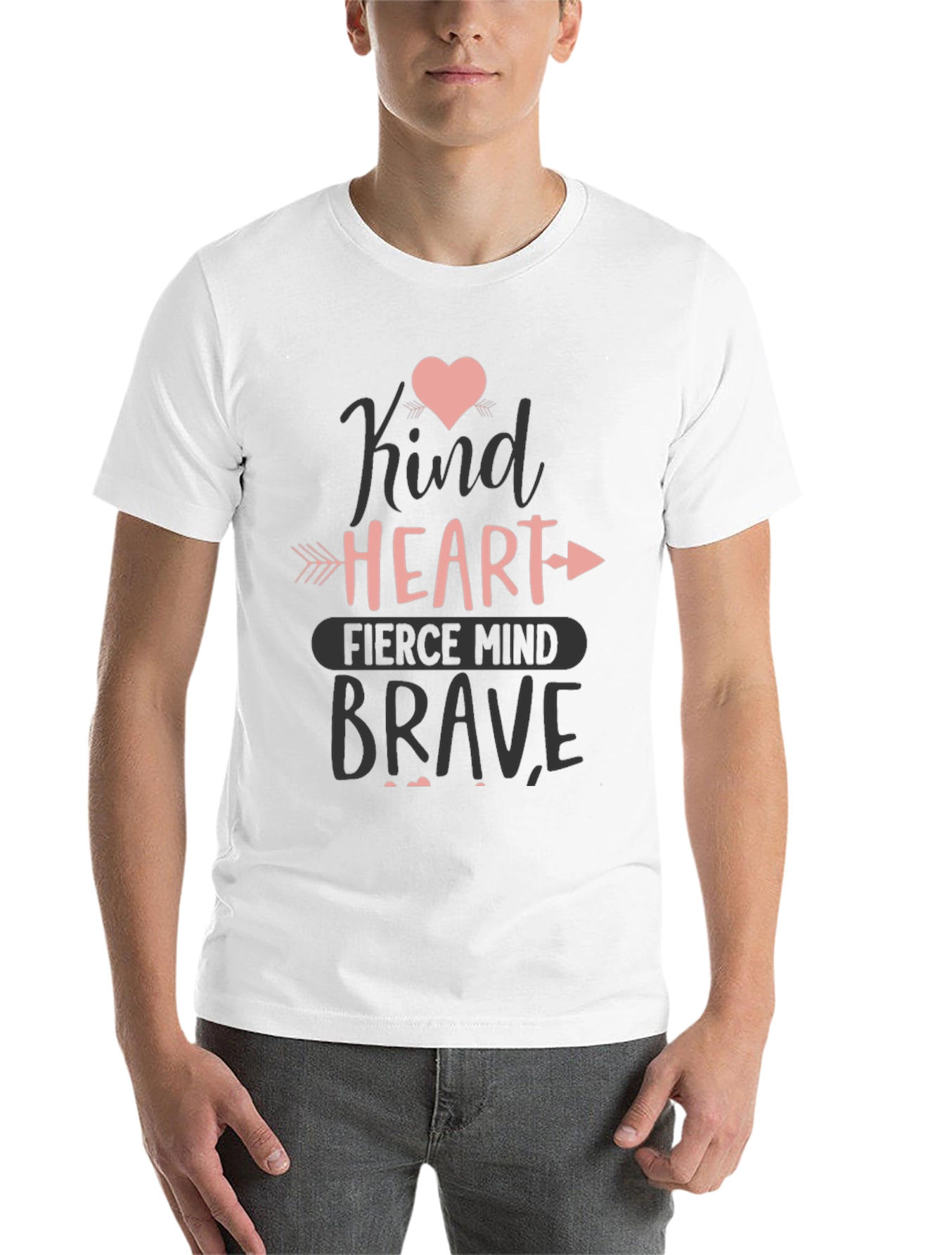 Black Kind Heart Brave Mind Graphic Tee view 14
