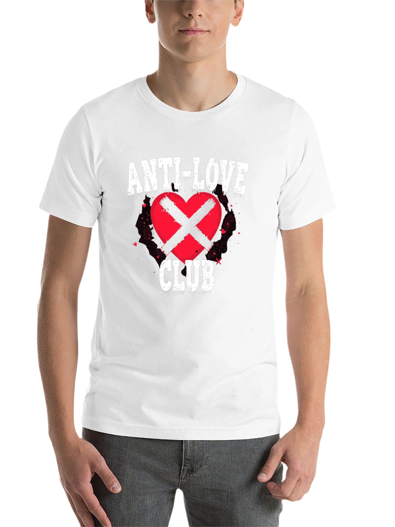 Black Anti-Love Club Graphic T-Shirt view 14