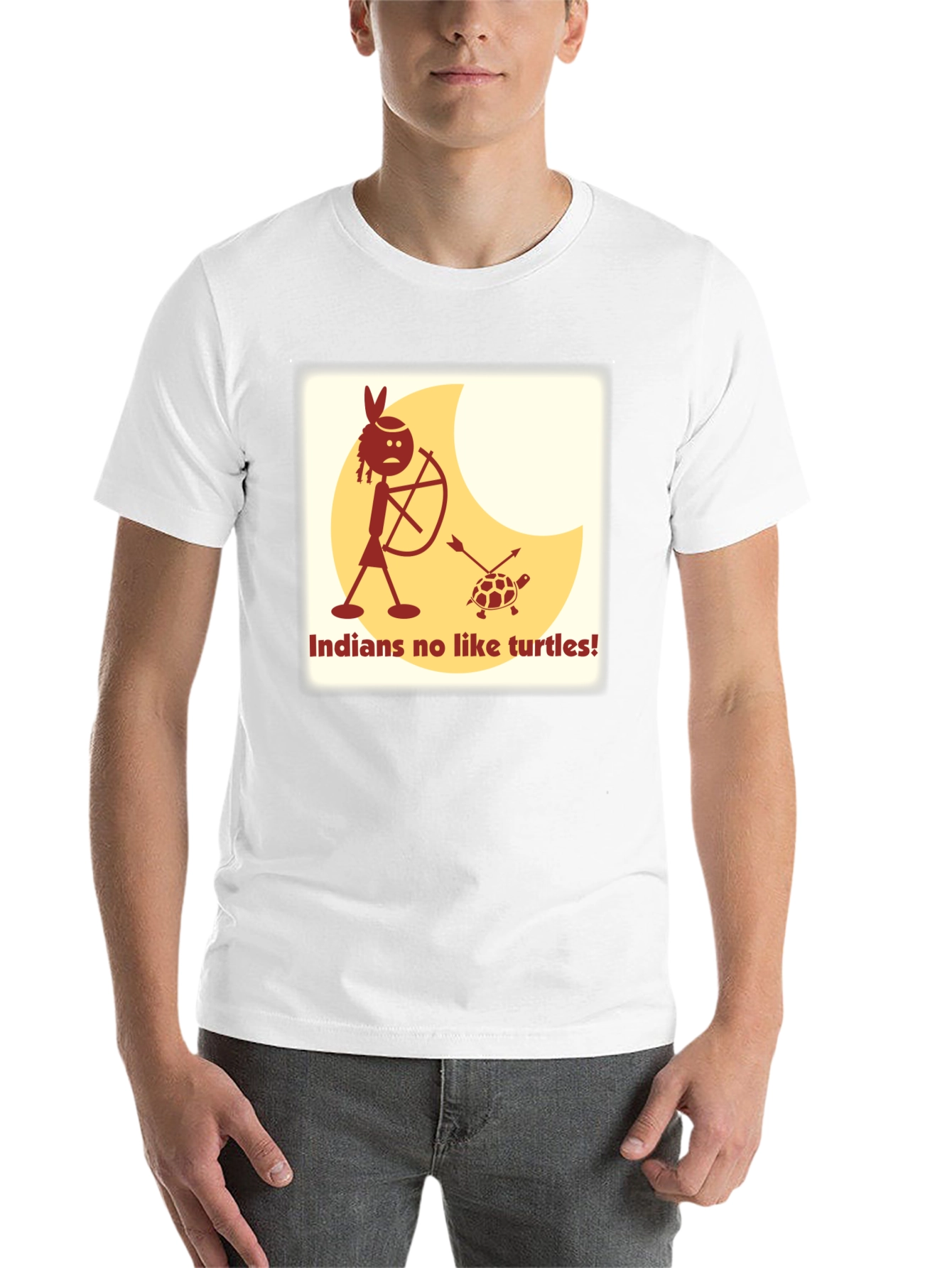 Black Indians No Like Turtles Funny T-Shirt view 14