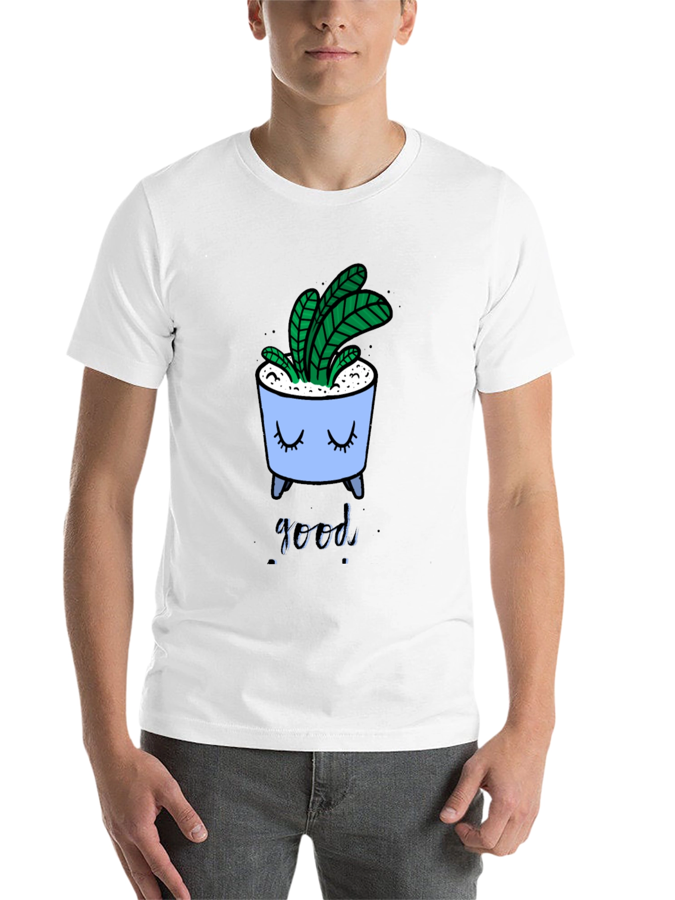 Black Cute Plant Pot Graphic Tee view 14
