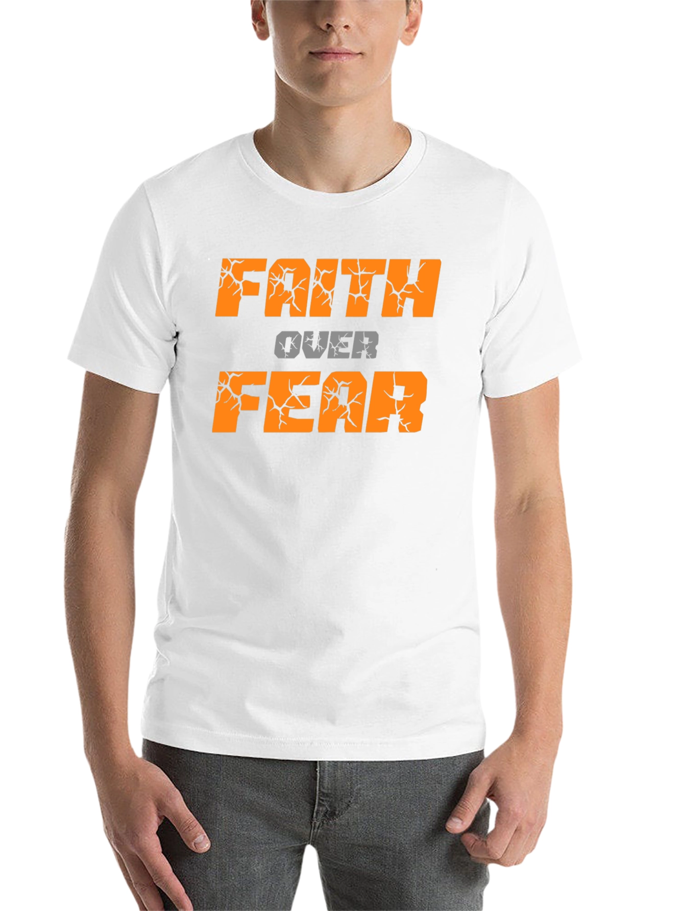 Black Faith Over Fear Black T-Shirt view 14