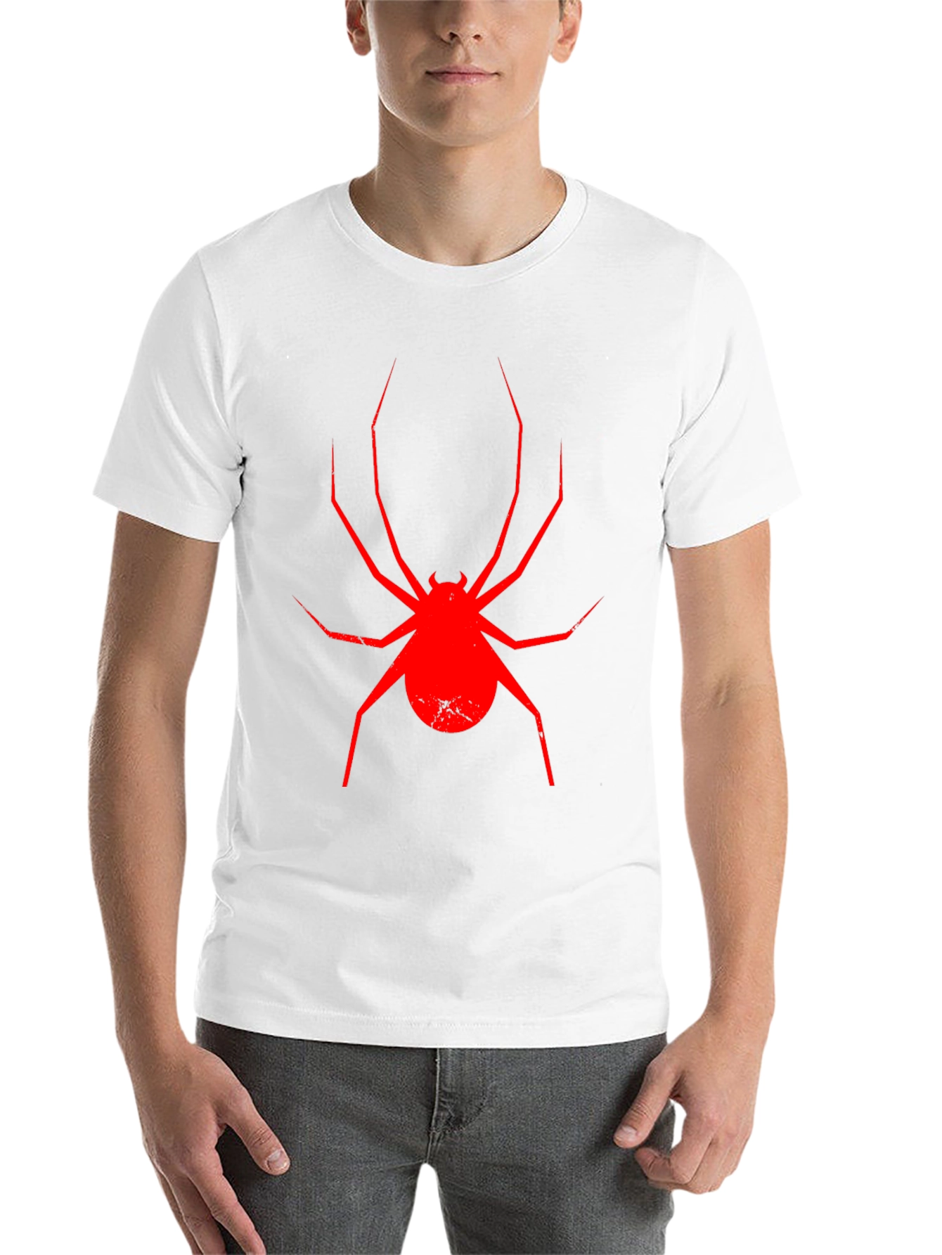 Red Spider Graphic Black T-Shirt - 14