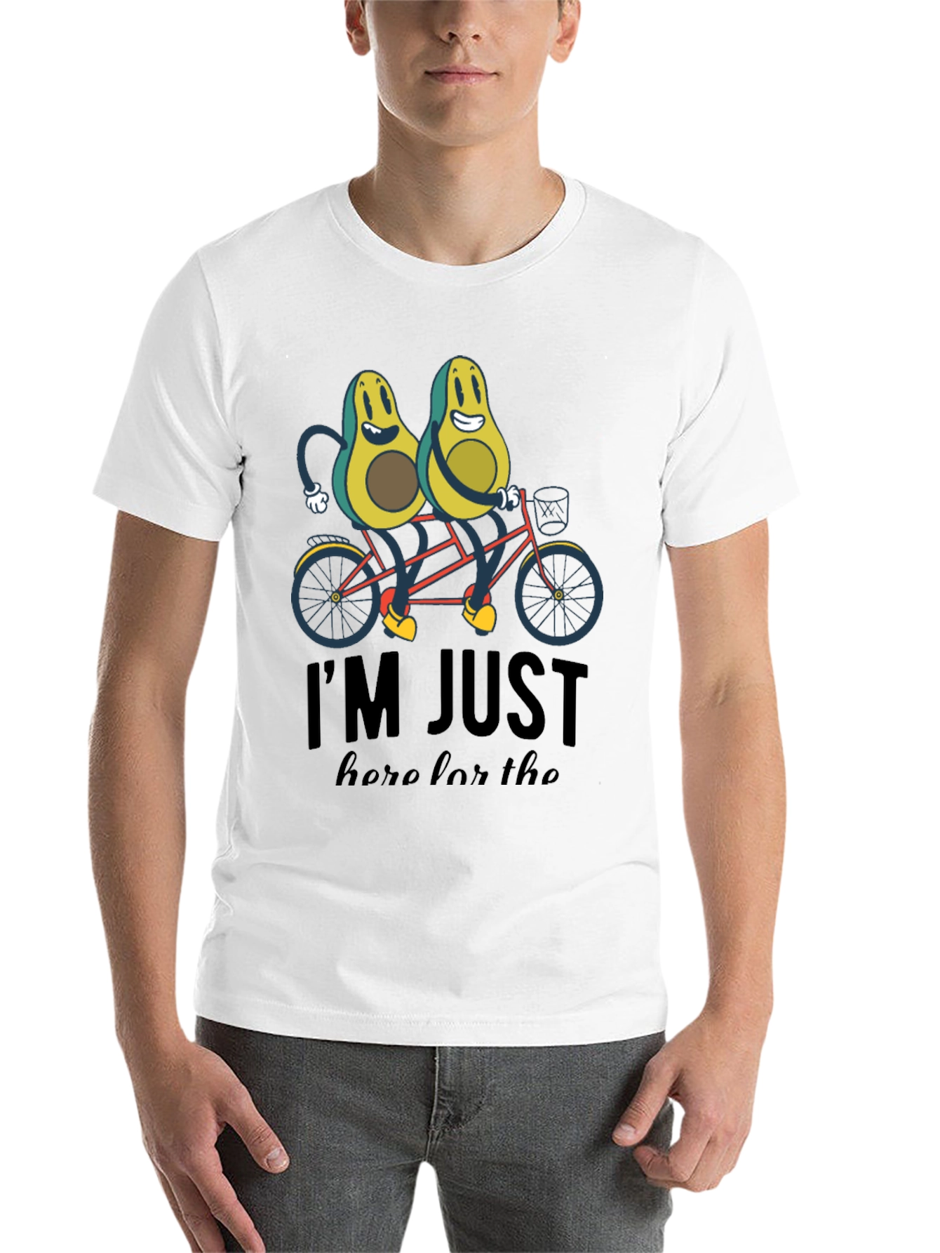 Black Avocado Tandem Bicycle T-Shirt view 14