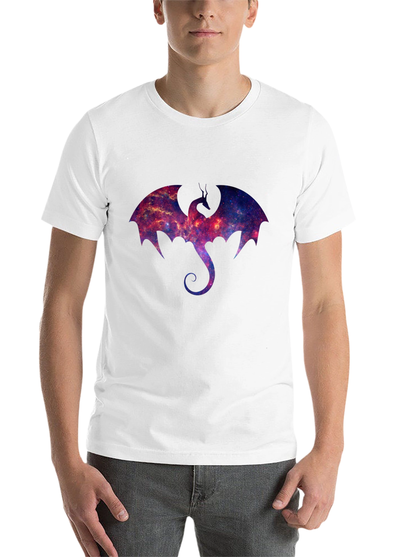 Black Galaxy Dragon Graphic T-Shirt view 14