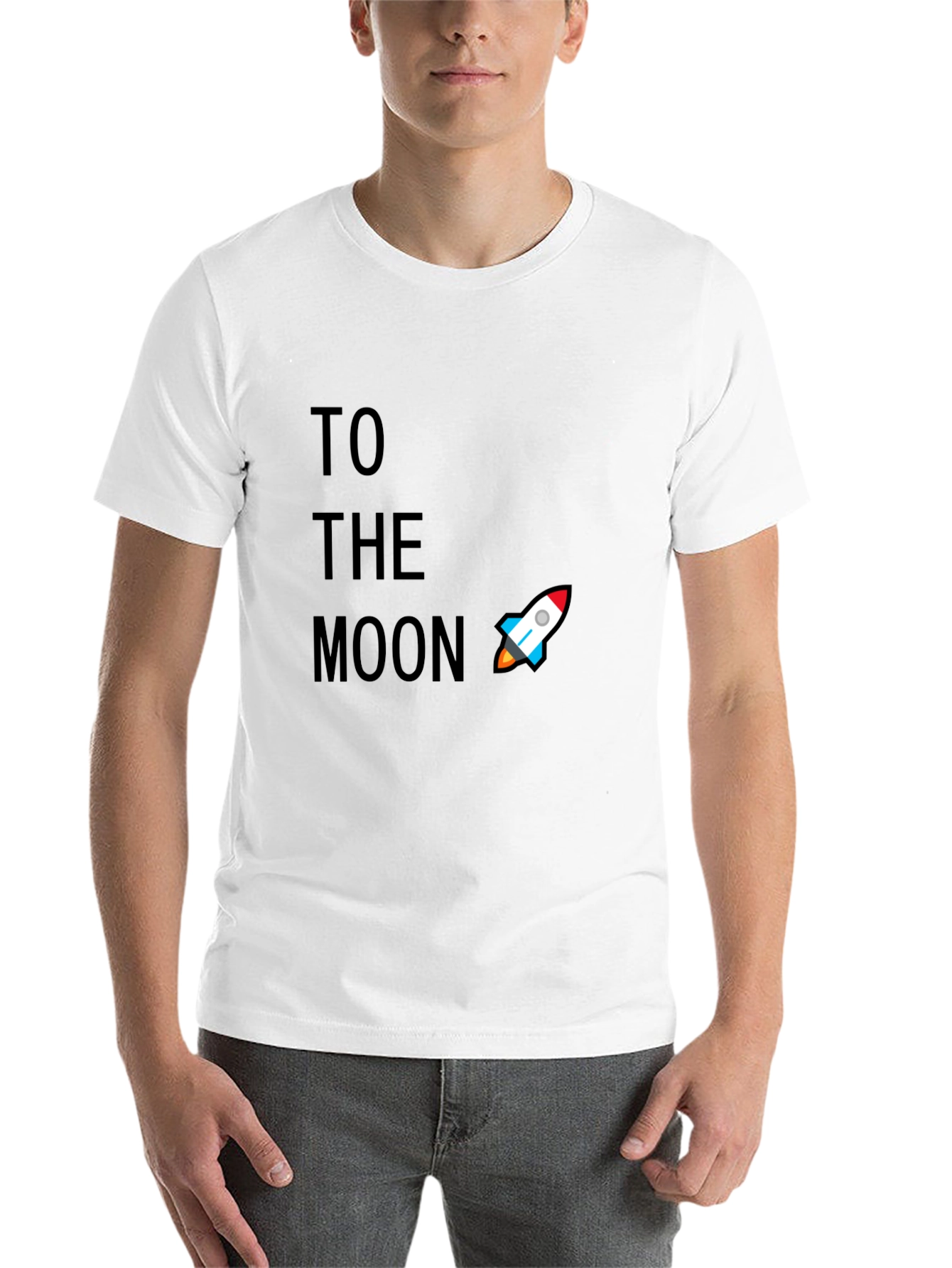 Black To The Moon Graphic Tee - Crypto Rocket T-Shirt view 14