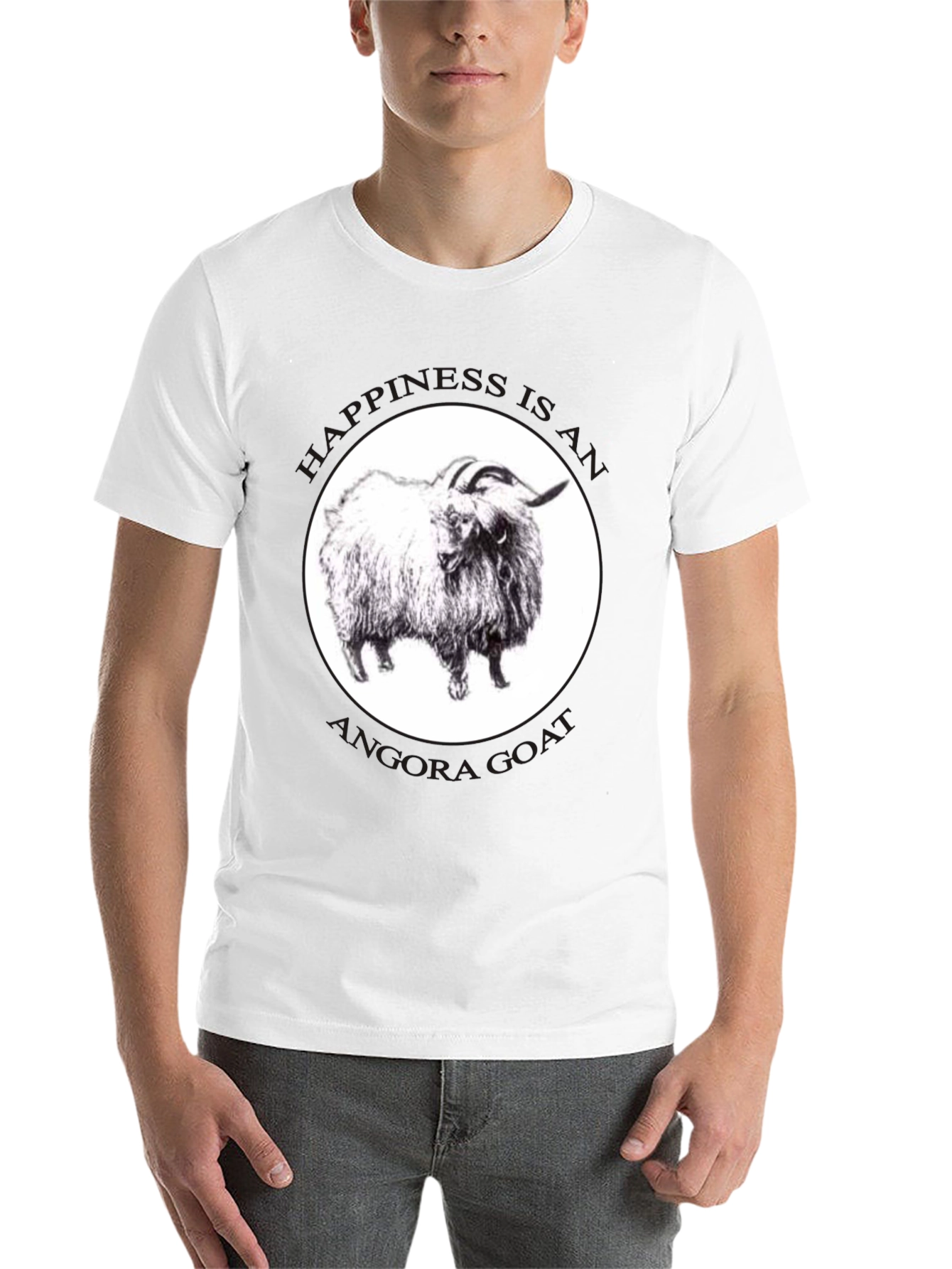 Black Angora Goat Happiness Black T-Shirt view 14