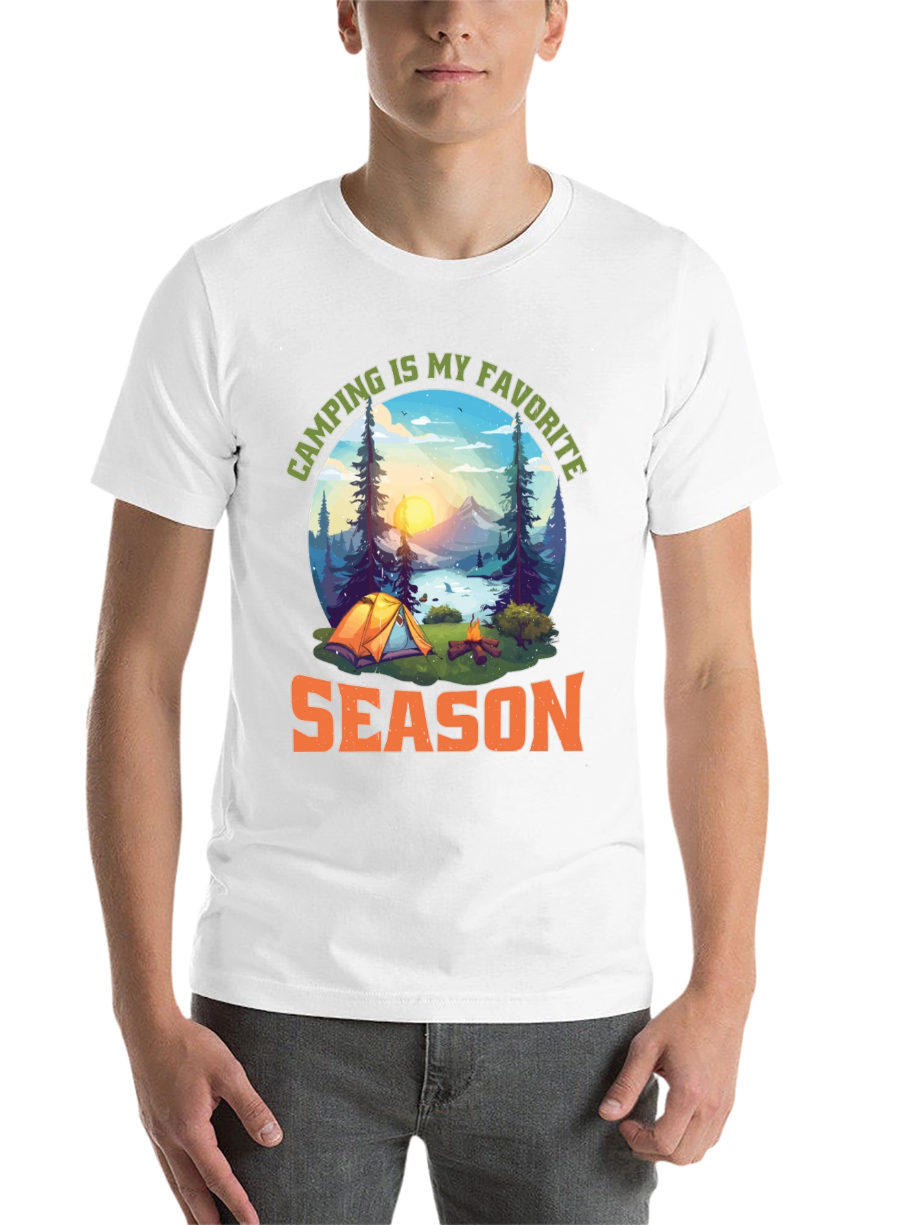 Black Camping Is My Favorite Season Graphic T-Shirt view 14