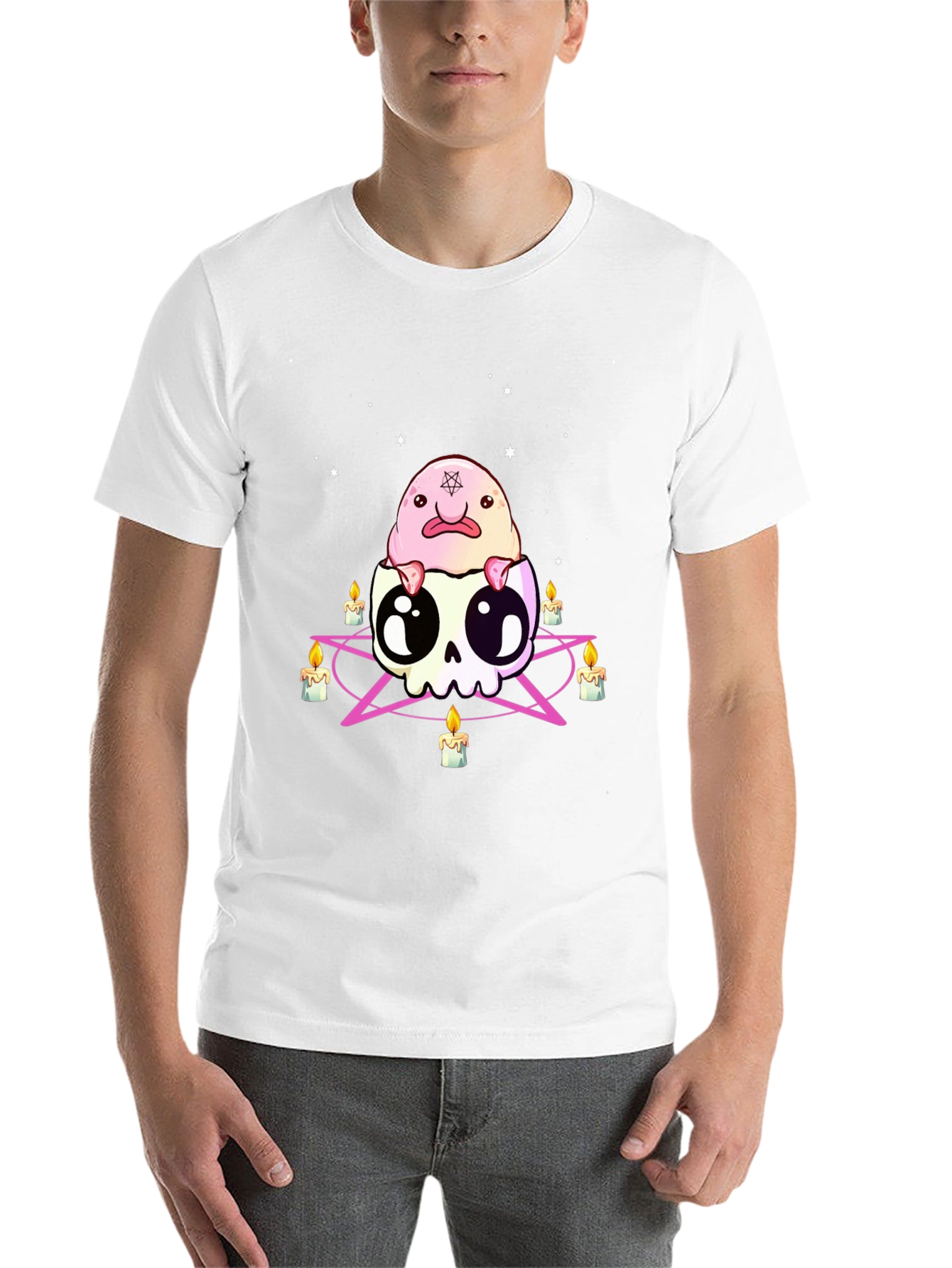 Black Blobfish Skull Graphic Tee view 14