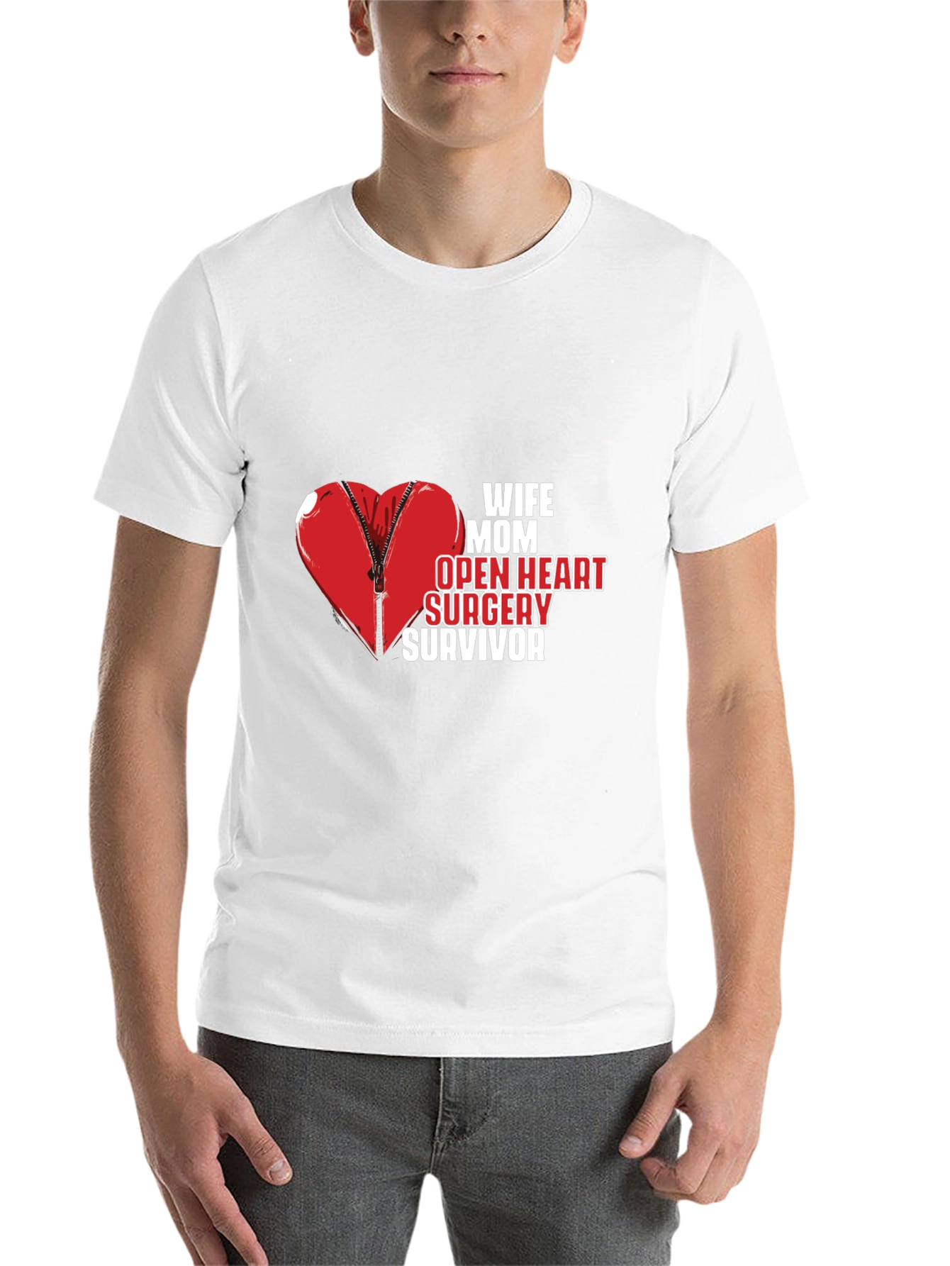 Wife Mom Open Heart Surgery Survivor Tee - 14