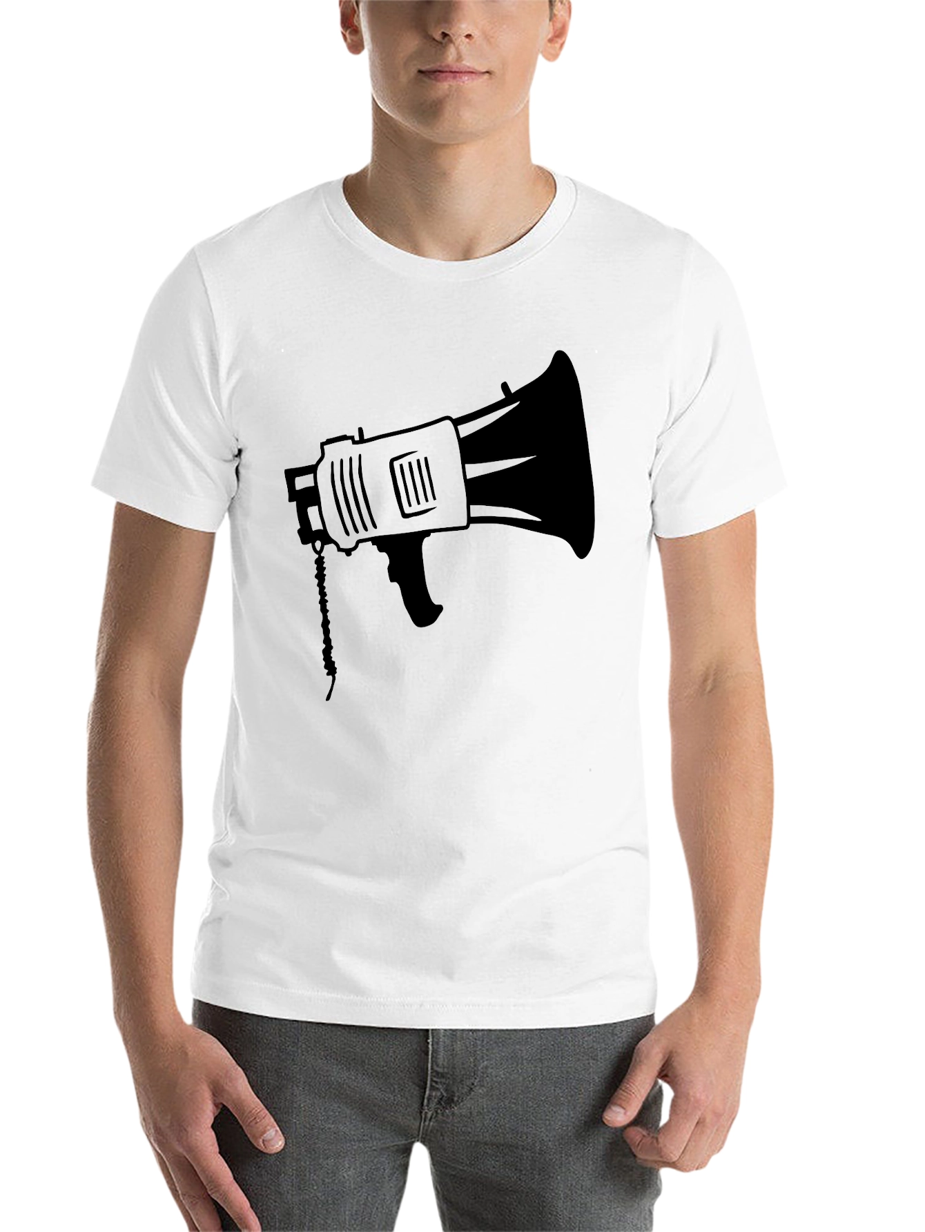 Black Black Megaphone Graphic Tee - Loud & Proud! view 14