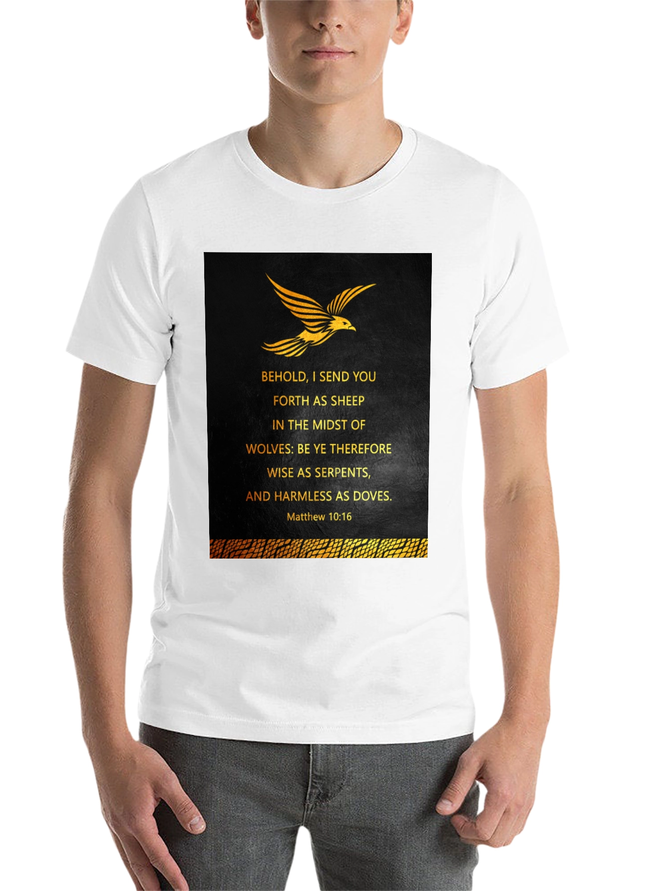 Black Behold I Send You Forth T-Shirt view 14