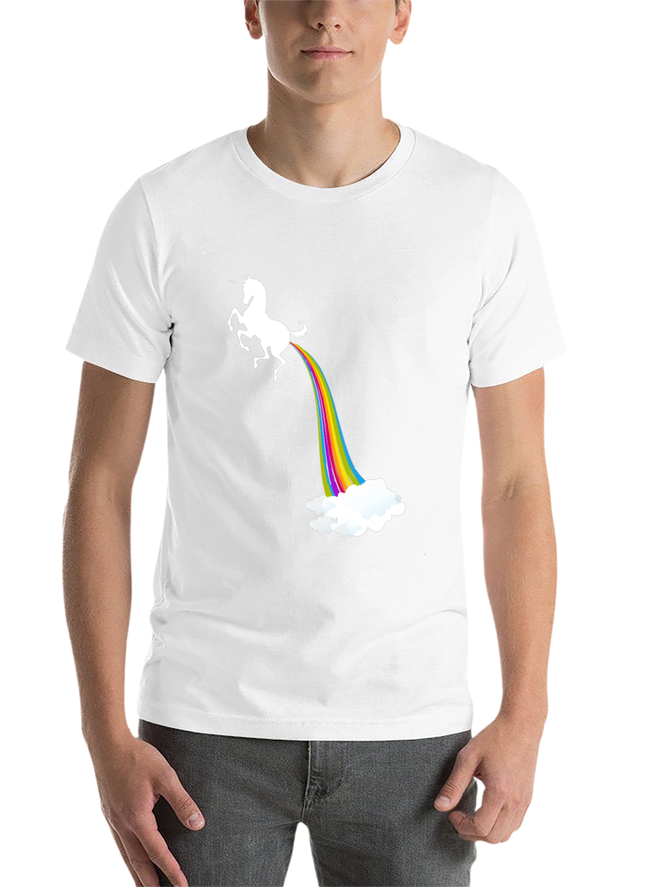 Black Unicorn Rainbow Poop T-Shirt view 14