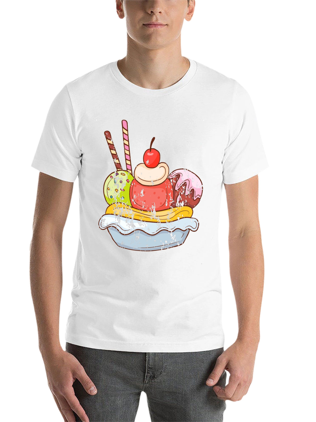 Black Ice Cream Sundae Graphic Tee - Tasty Design view 14