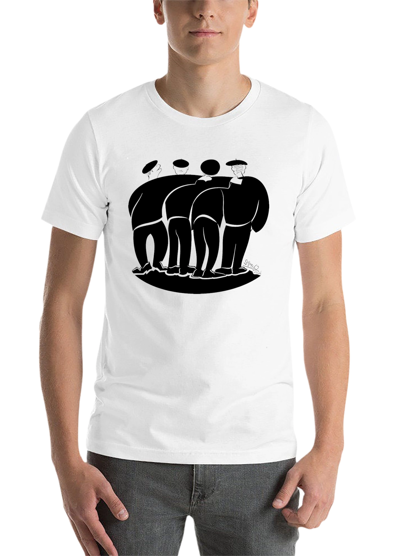 Black Abstract Men Black T-Shirt view 14