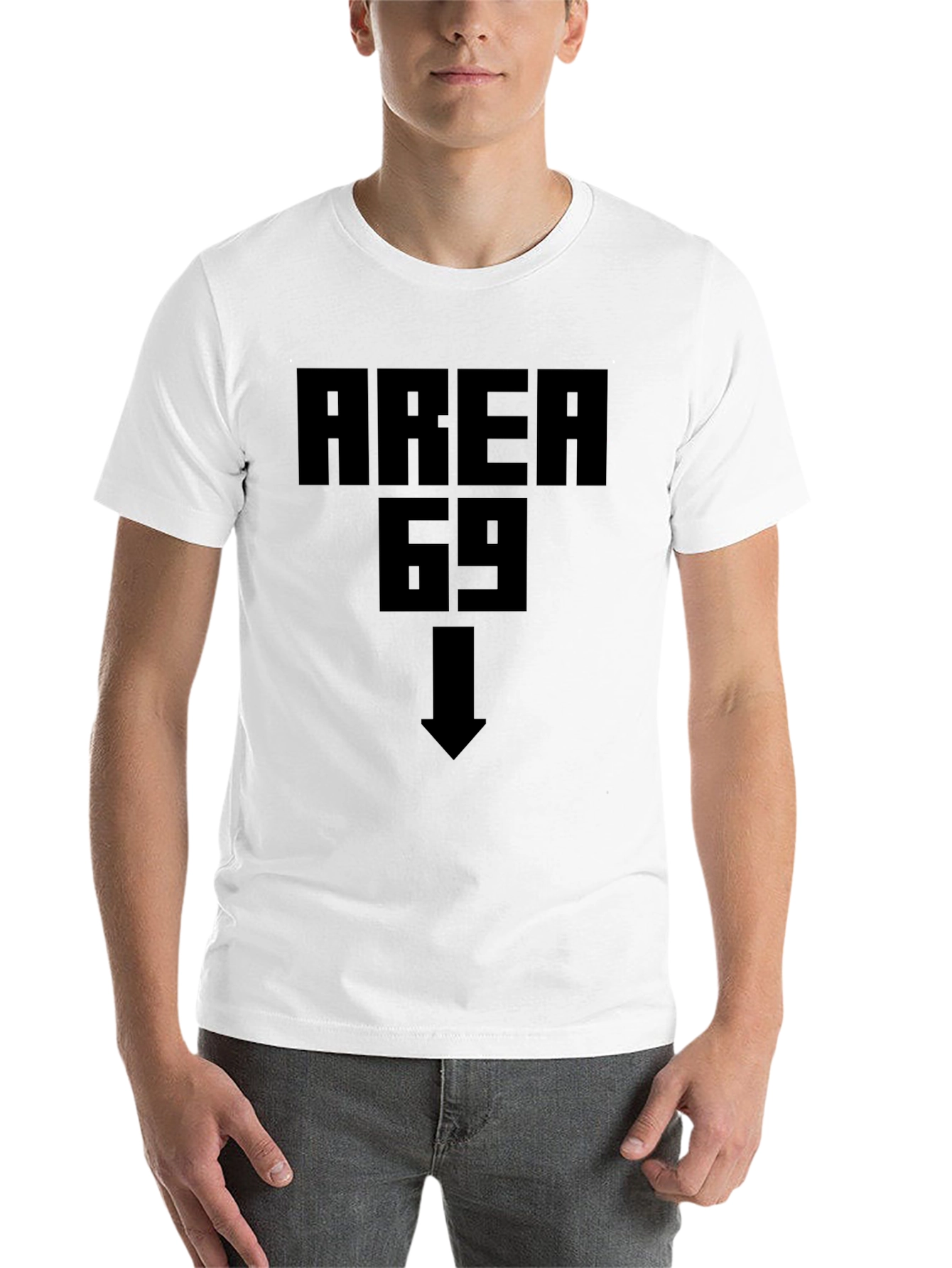 Black Area 69 T-Shirt - Novelty Humor Tee view 14