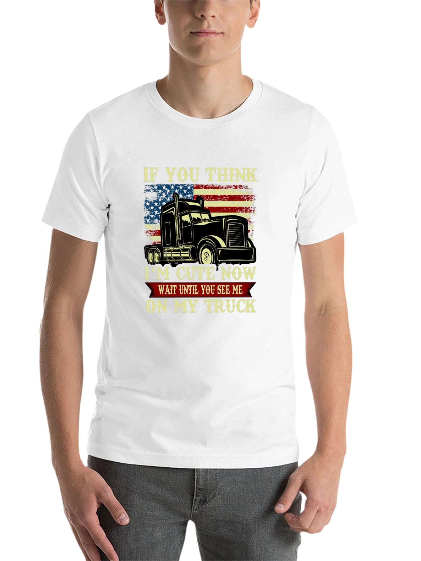 Black Trucker T-Shirt - Cute Now, Wait Until You See Me On My Truck! view 14