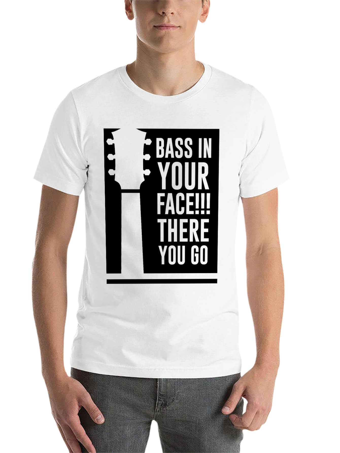 Black Bass In Your Face Graphic Tee - Black view 14