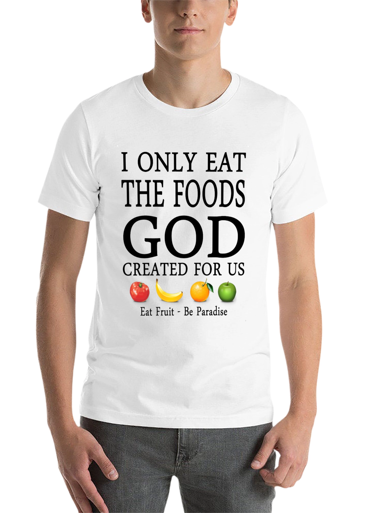 Vegan Fruit T-Shirt - Eat Like God Created! - 14