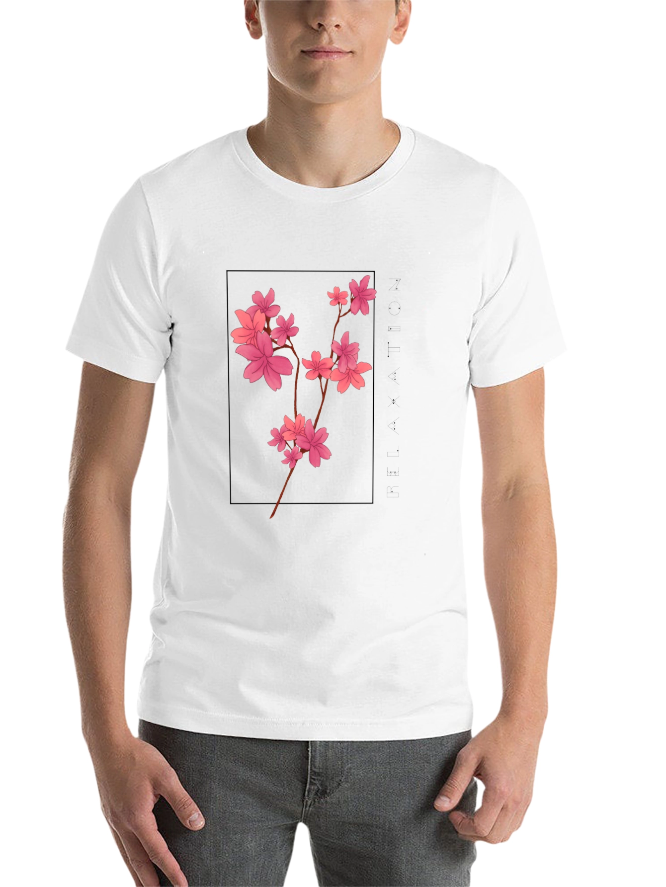 Black Cherry Blossom T-Shirt - Black Graphic Tee view 14