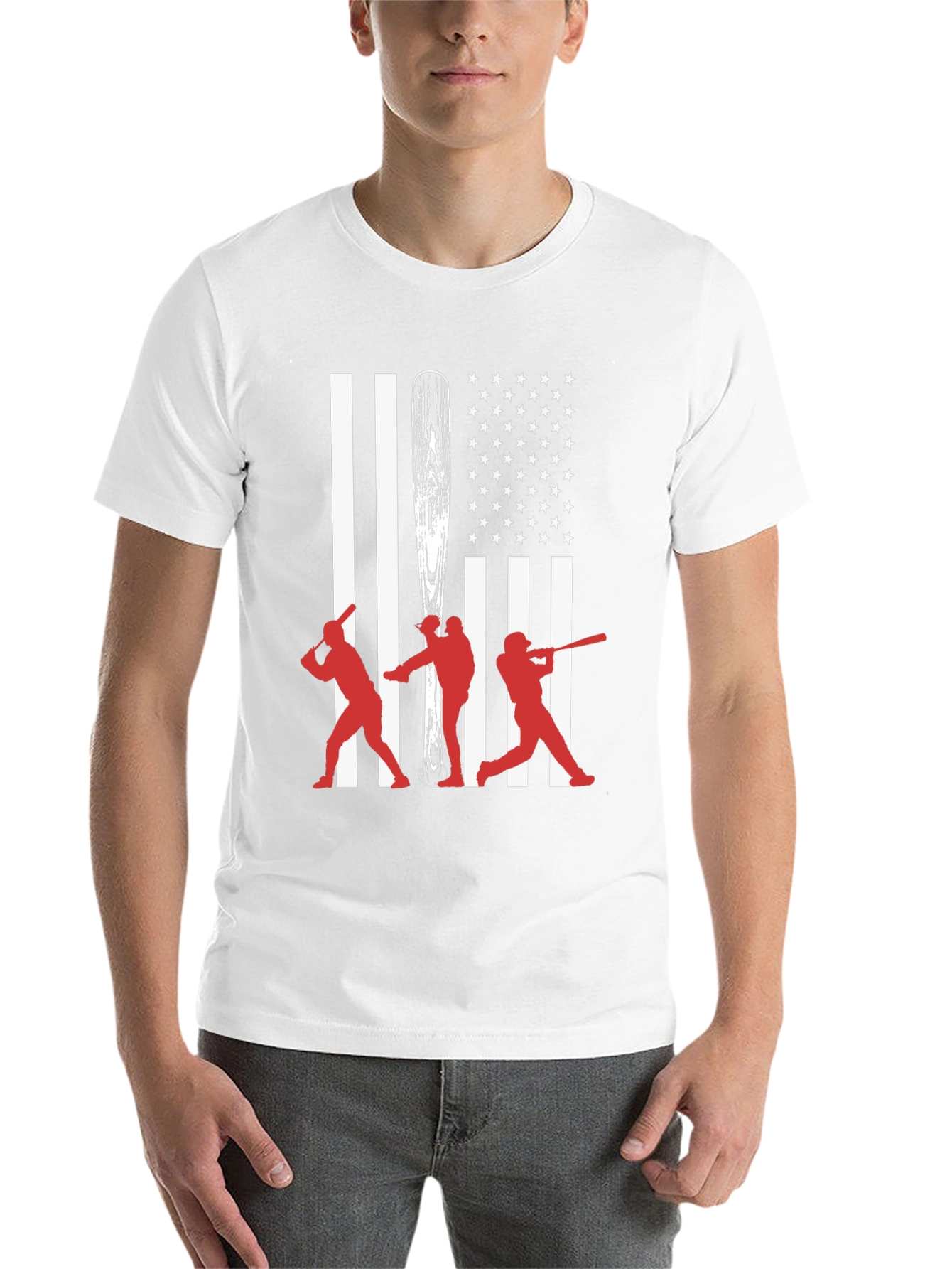 Black American Baseball T-Shirt view 14