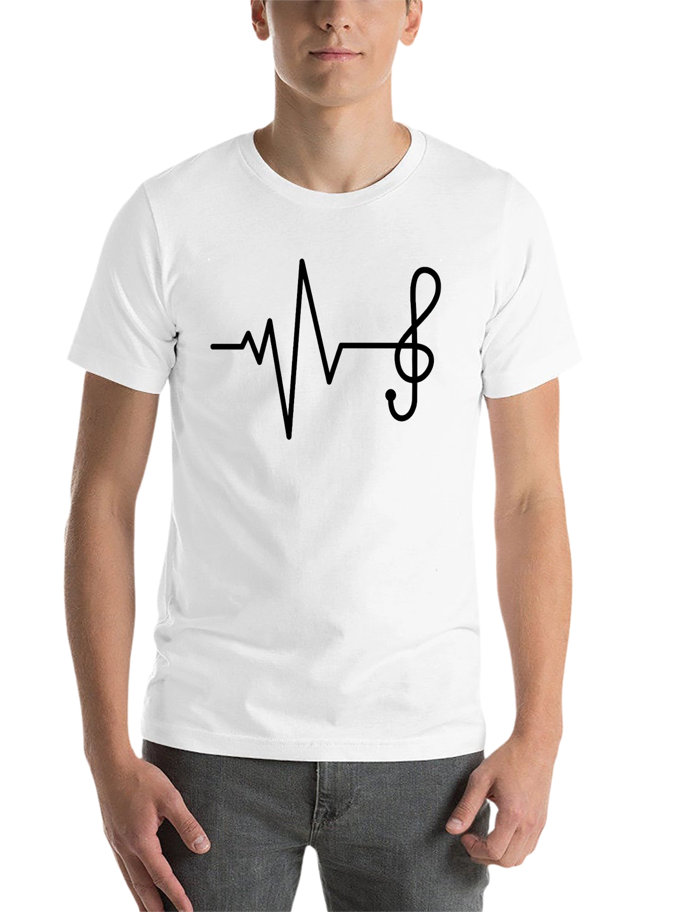 Black Music Lover's Heartbeat T-Shirt view 14