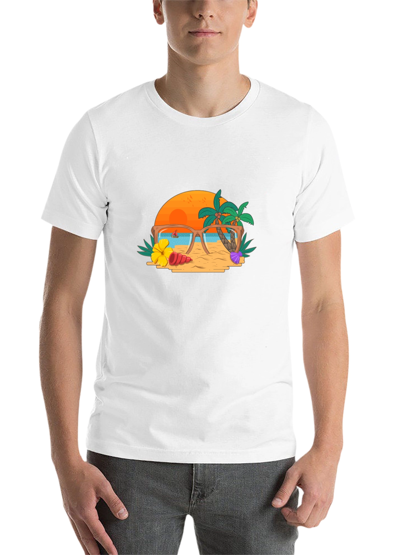 Summer Beach Graphic Tee - 14