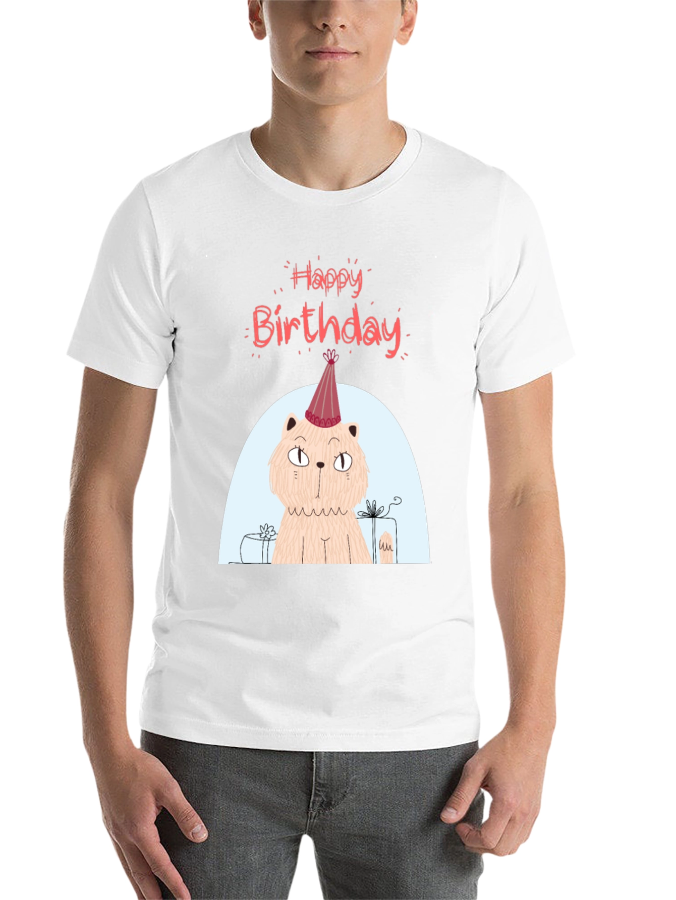 Black Birthday Cat T-Shirt - Fun Party Tee view 14