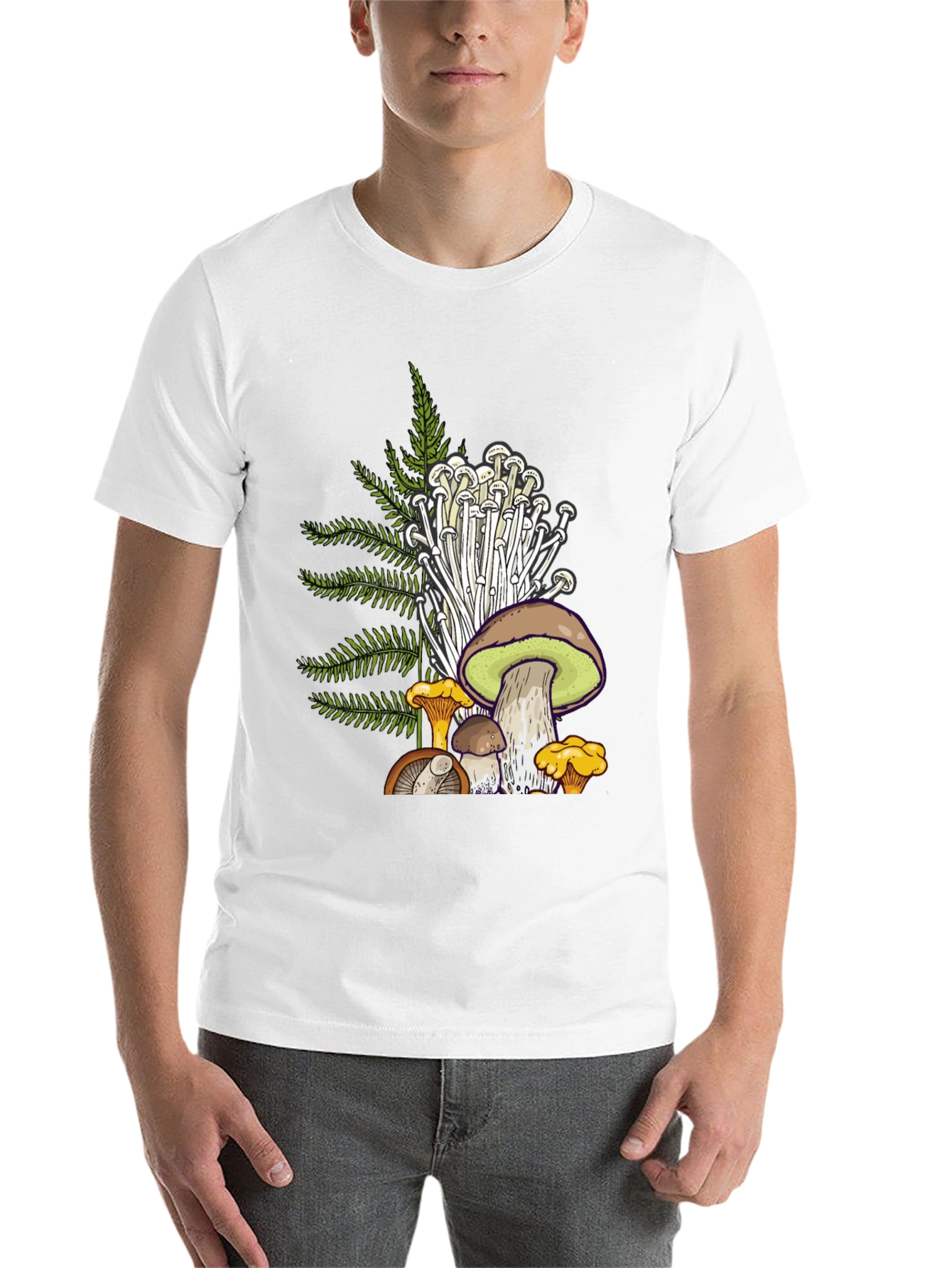 Black Mushroom Graphic T-Shirt - Nature Inspired Tee view 14