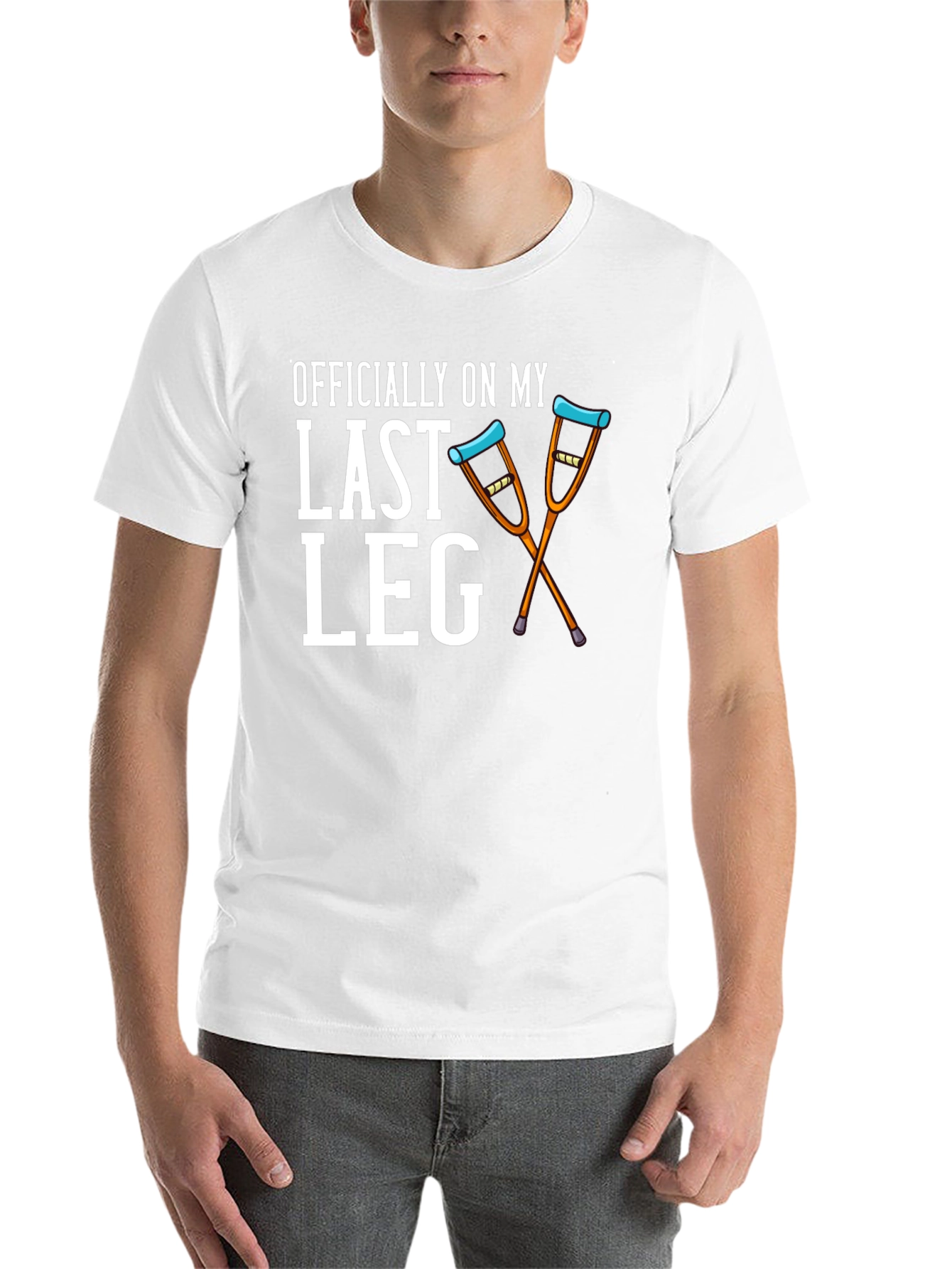 Black Officially On My Last Leg T-Shirt view 14