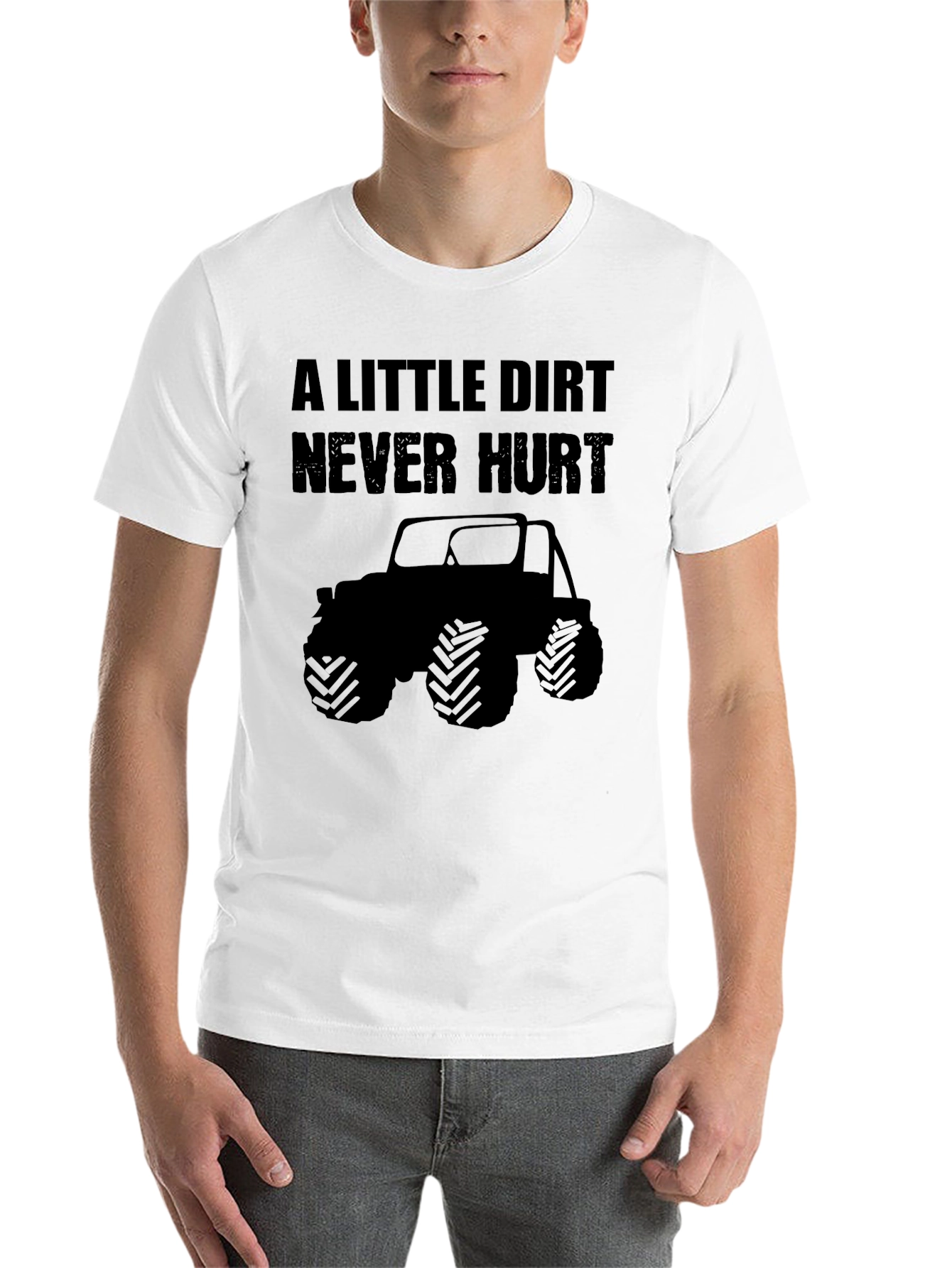 Black A Little Dirt Never Hurt T-Shirt - Off-Road Jeep Tee view 14