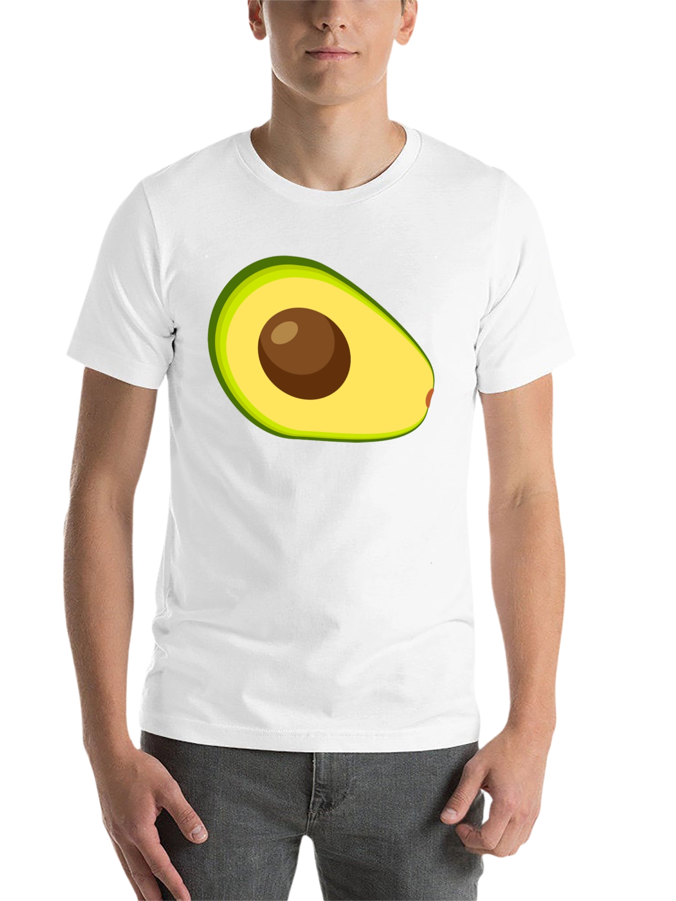 Black Avocado Graphic Tee - Black Cotton T-Shirt view 14